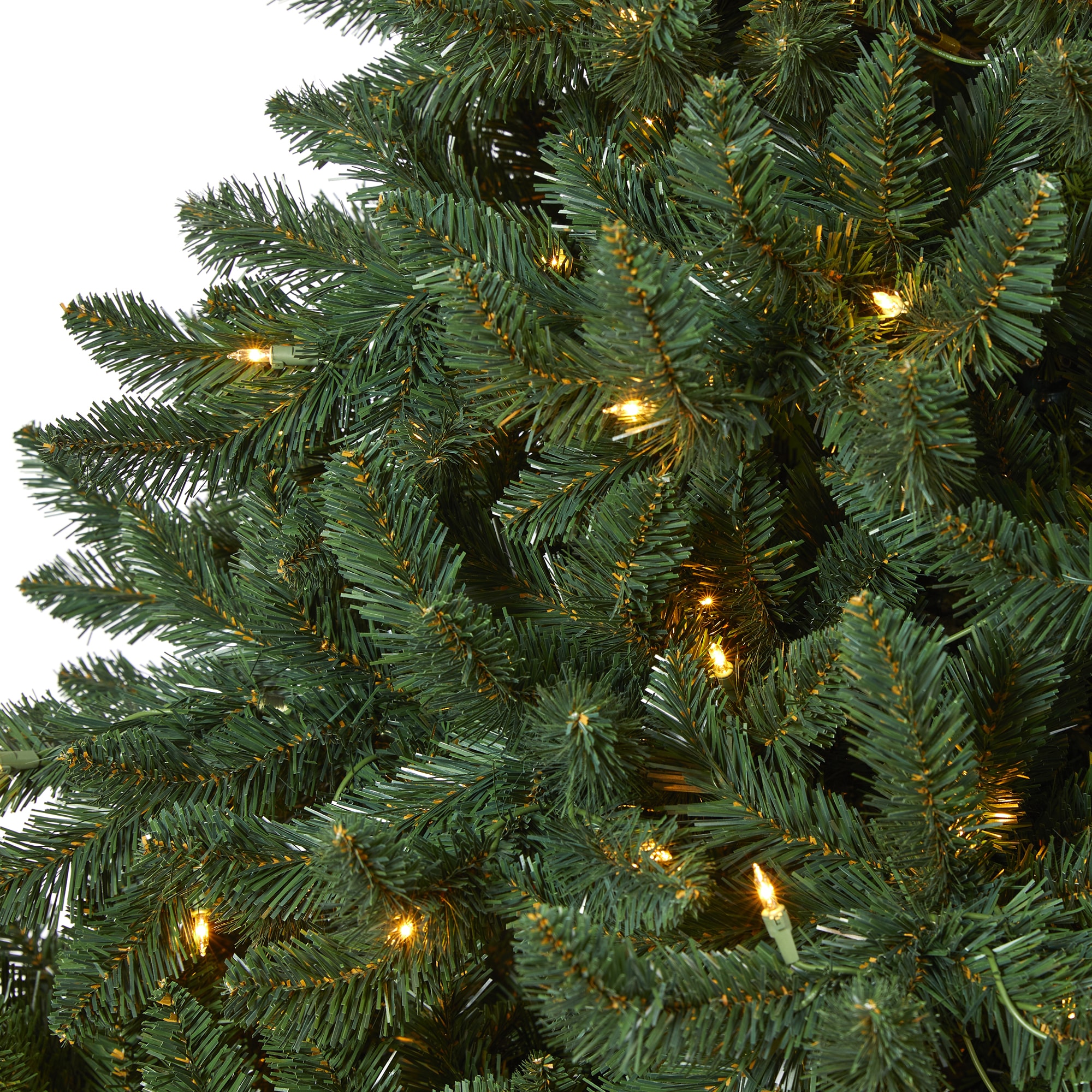 Nearly Natural 8-ft Spruce Pre-lit Artificial Christmas Tree with LED ...