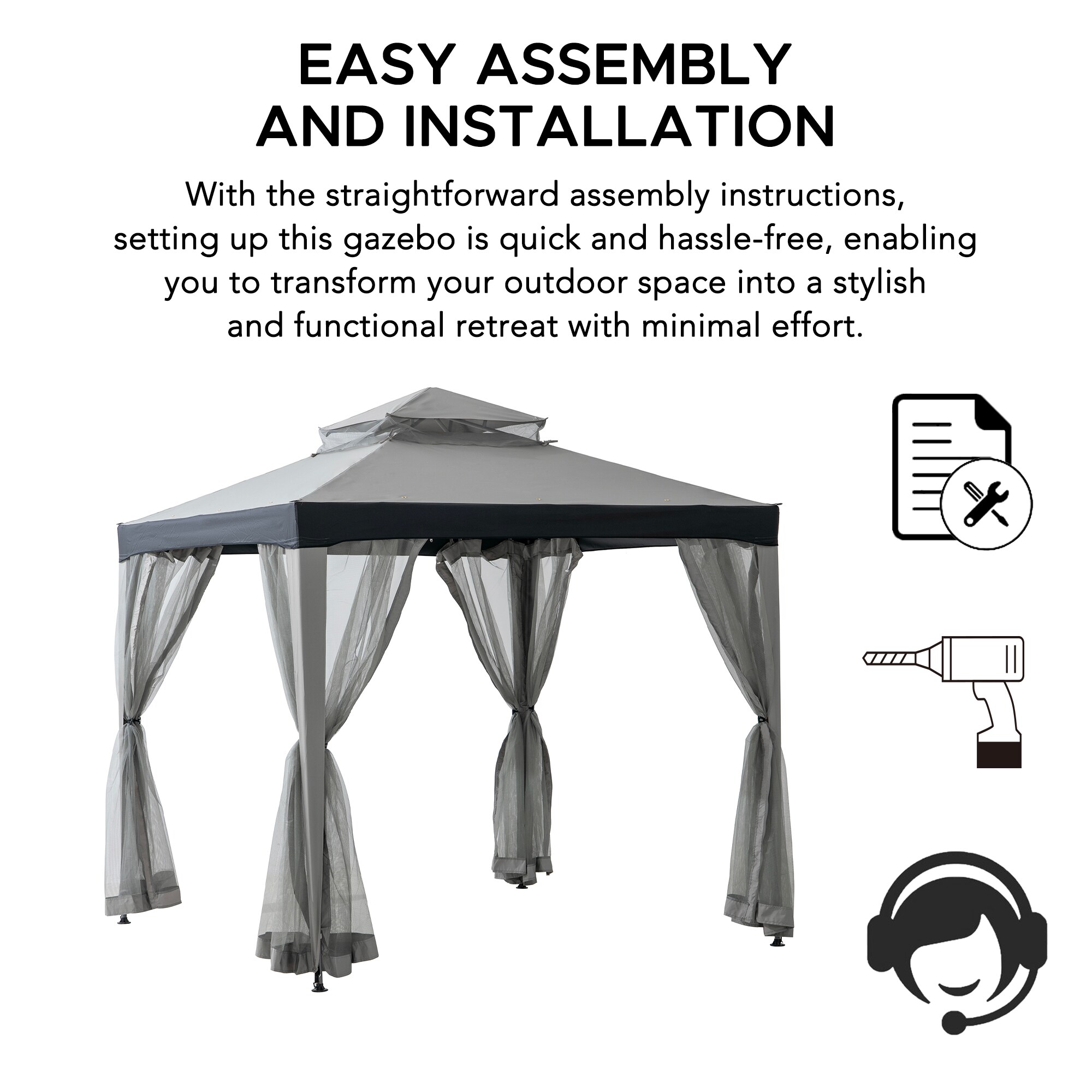 Sunjoy A101003613 Wood-Resin-Gazebos - View #9