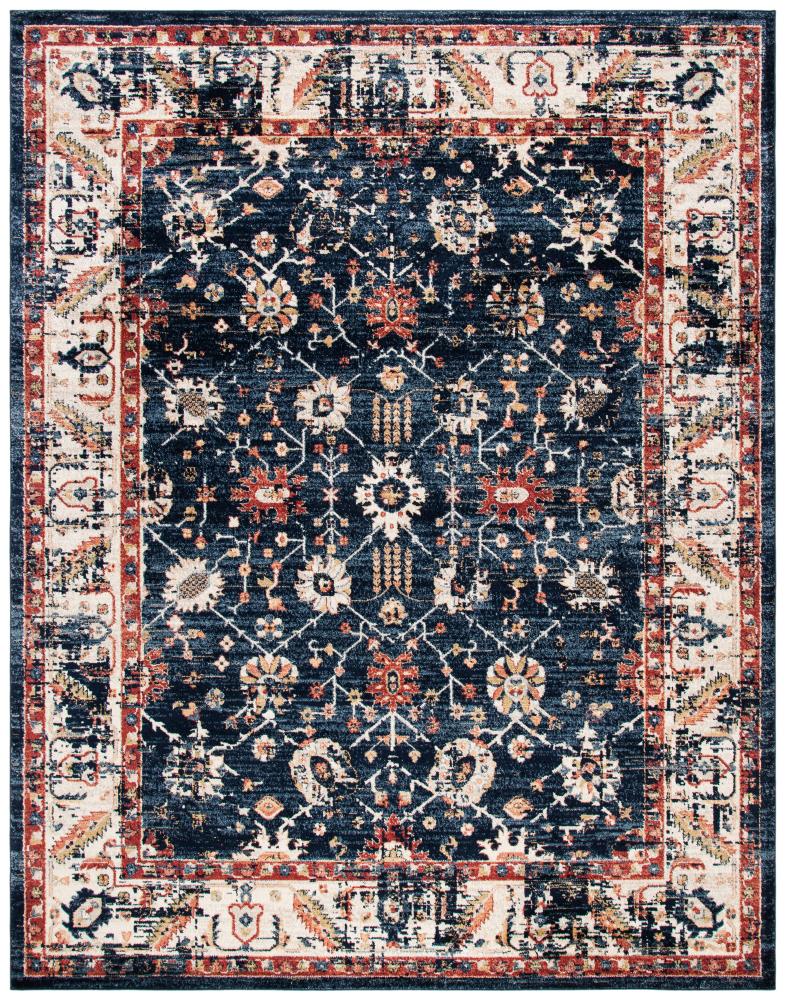 Safavieh CHL413L-8 Charleston Khotan 8 x 10 (ft) Loomed Polypropylene Navy/Ivory Rectangular Indoor Distressed/Overdyed Vintage Area rug