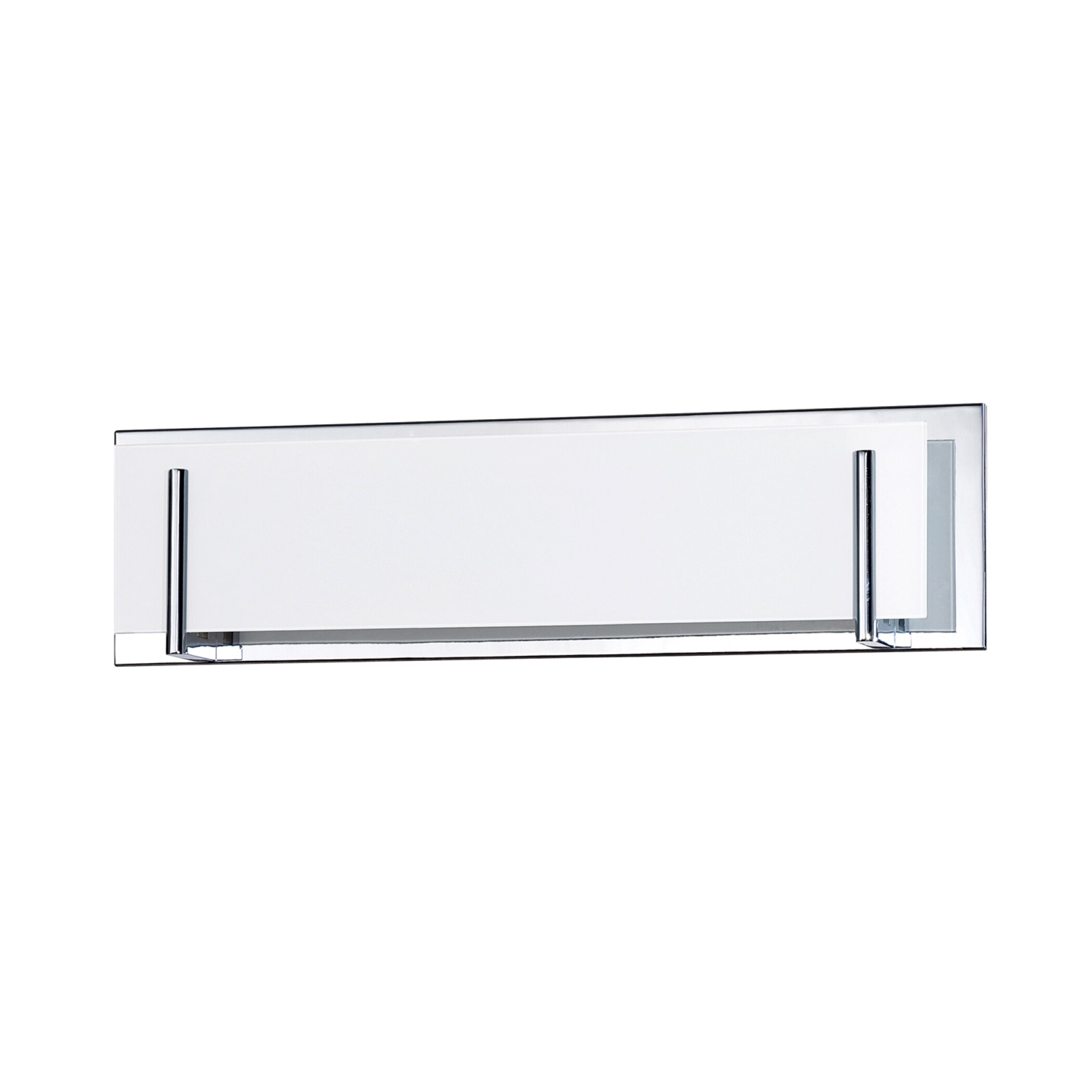 Aurora Chrome 4-Light Bath Vanity with Dimmable White Glass Shades