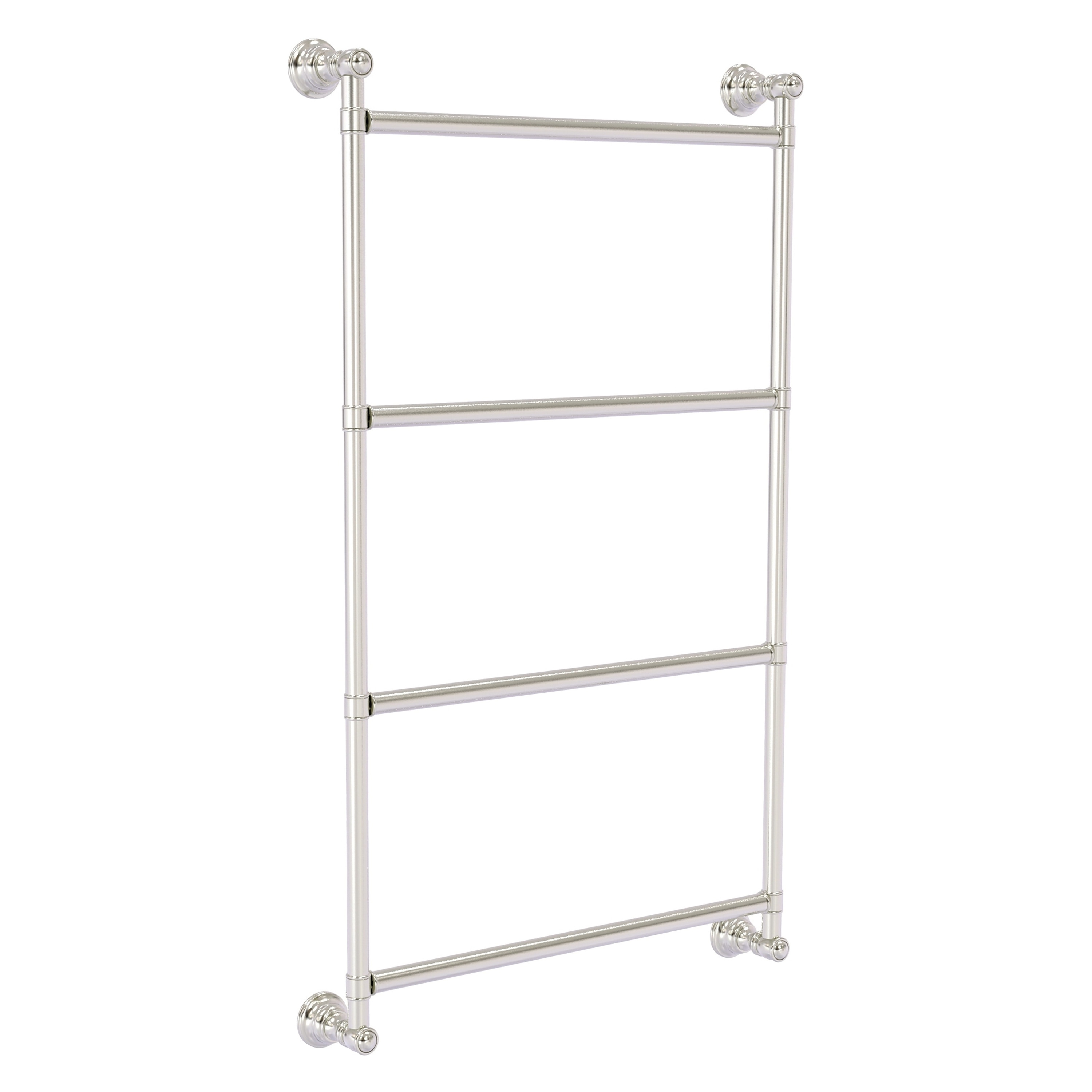 Allied Brass CL-28-36-SN Carolina 36-in double Satin Nickel Wall mount 4-tier Towel Bar