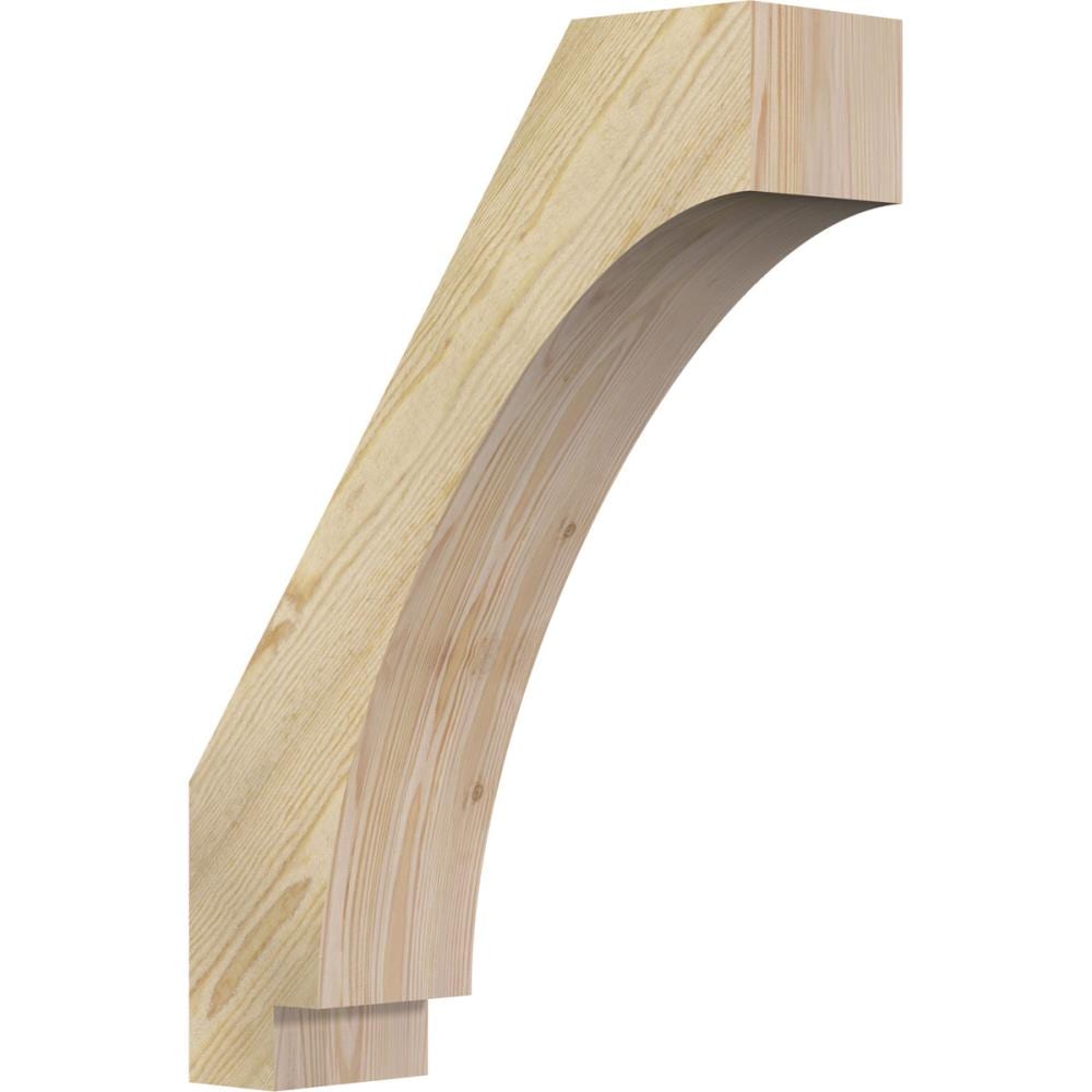 Ekena Millwork BRC06X20X28IMP00RDF 6-in x 20-in x 28-in Douglas Fir Unfinished Wood Imperial Rough Sawn Knee Brace