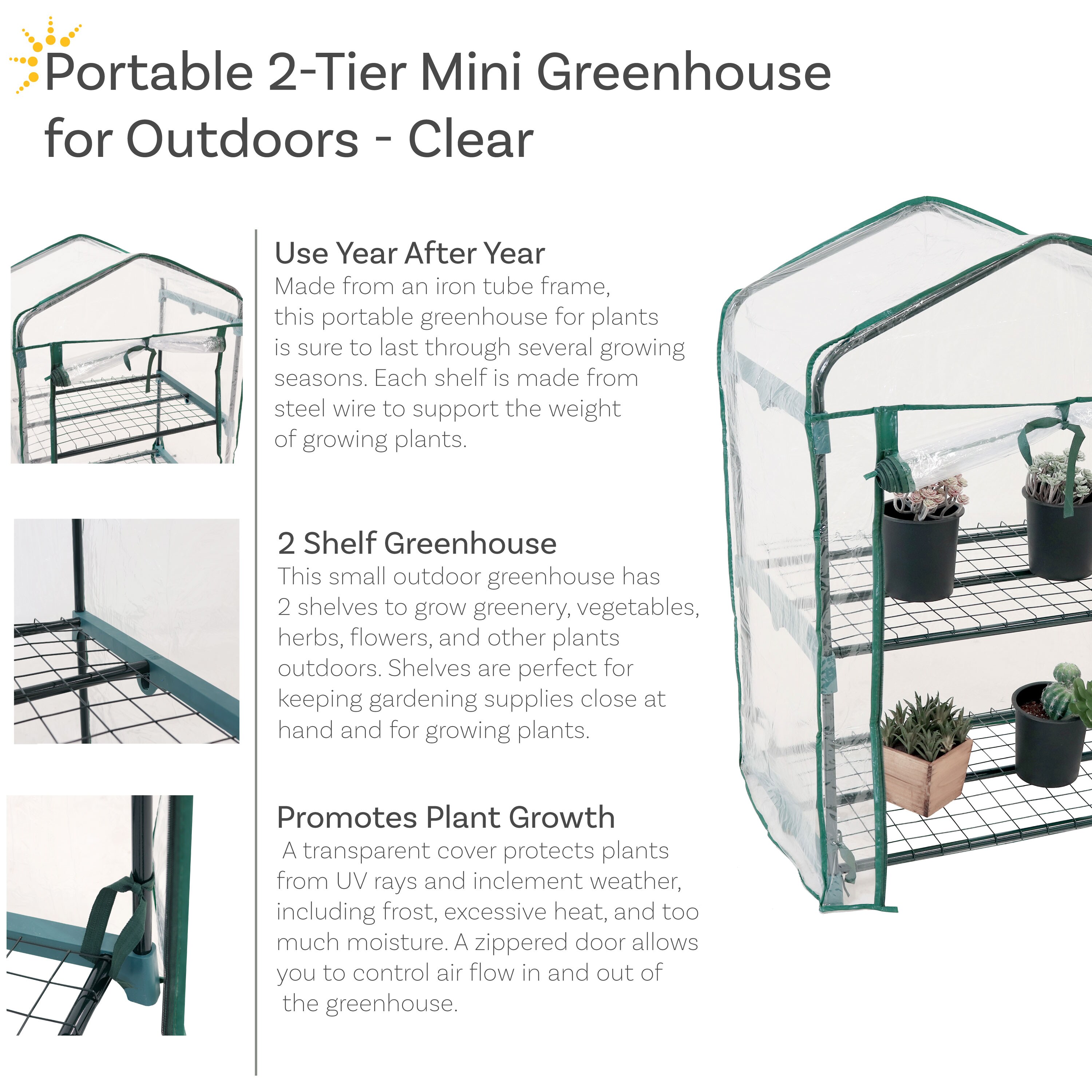 Sunnydaze Decor HGH-895 greenhouses - View #5