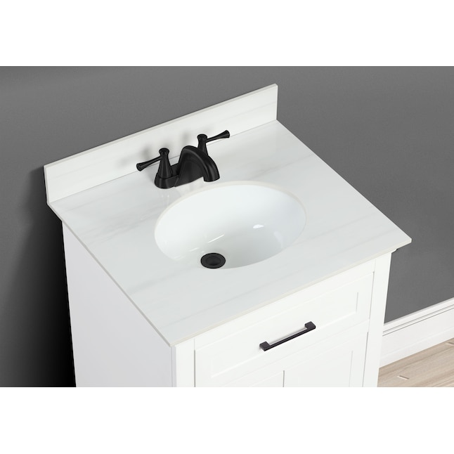 Style Selections Linden 24 In White, Vanity Tops Ikea Canada