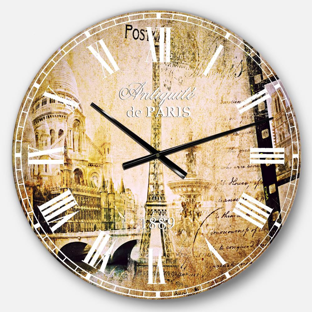 Designart Analog Round Wall French Country Clock in the Clocks ...