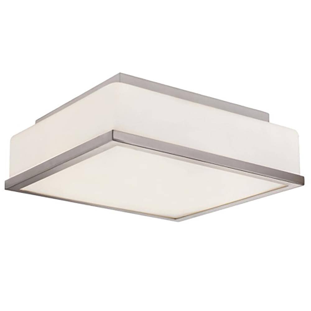 Lucid Lighting 10091 PC 2 -Light 13-in Polished Chrome Flush Mount Light