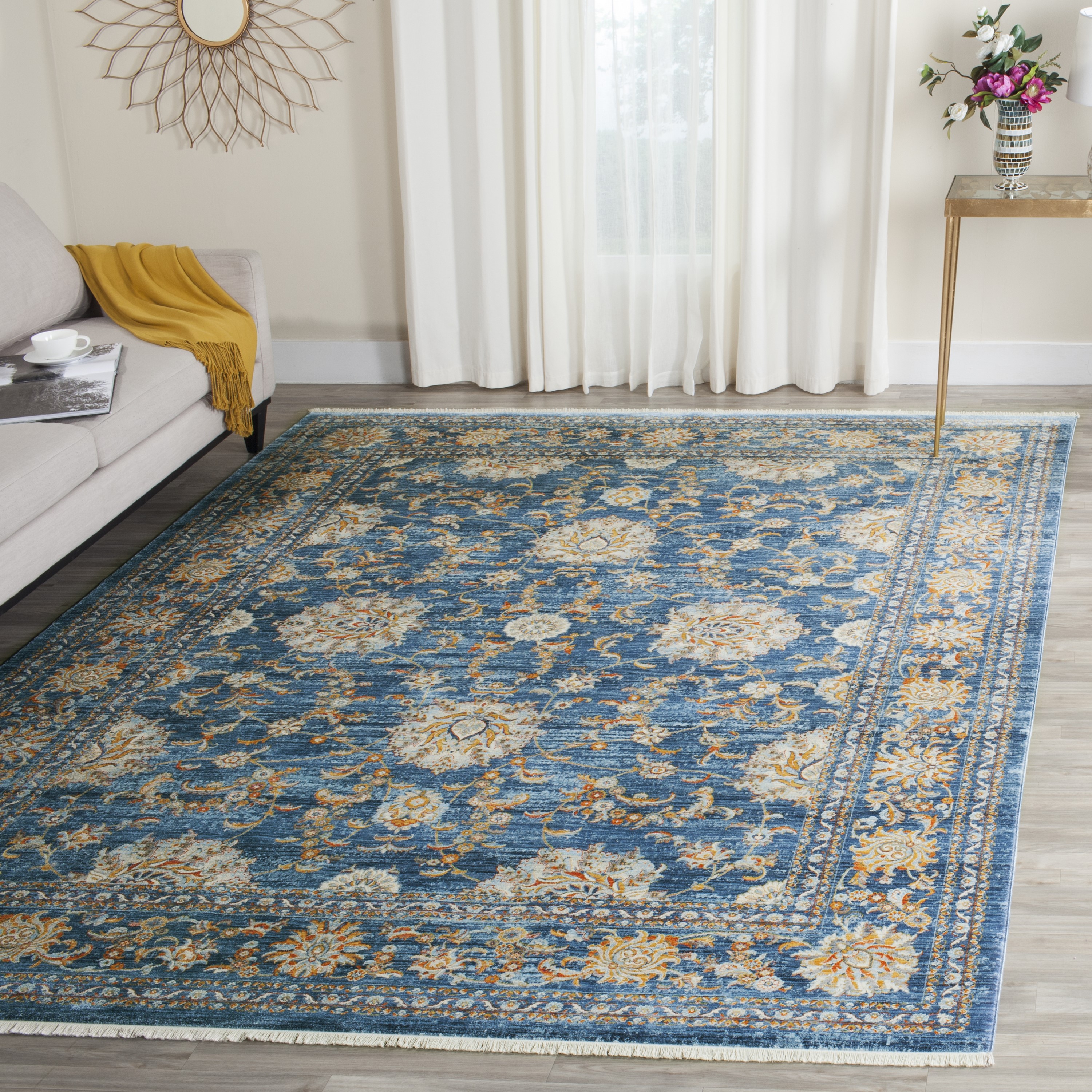 Safavieh Vintage Persian Bakrah 9 X 12 (ft) Turquoise Indoor Distressed ...