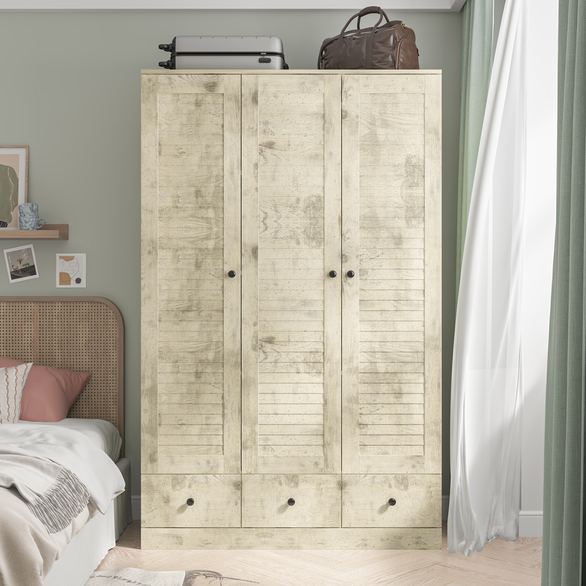 FUFU&GAGA KF260117-05+05 wood grain Armoire