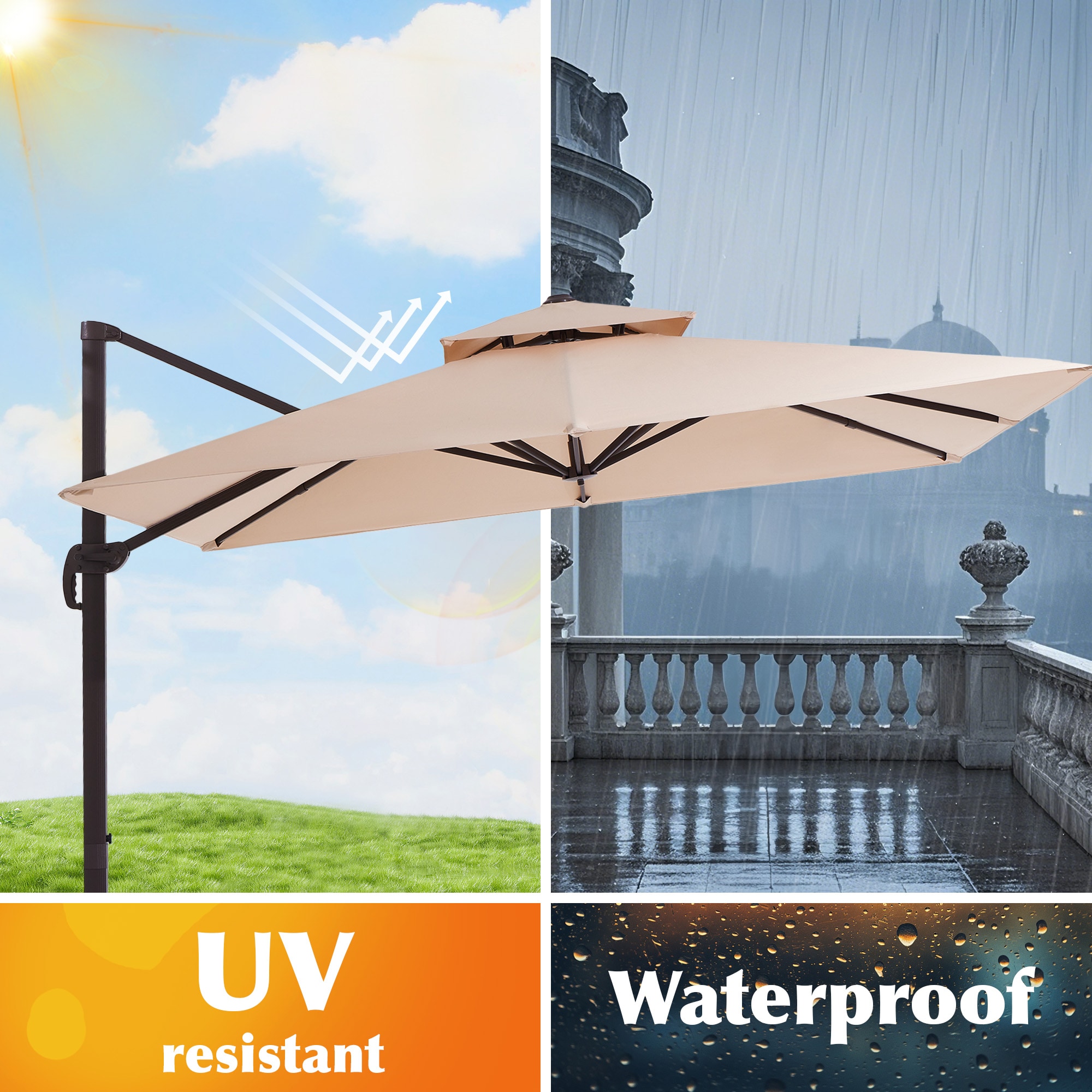 JEAREY JE-LKZLM-11X11FT-BE Umbrellas-2 - View #5