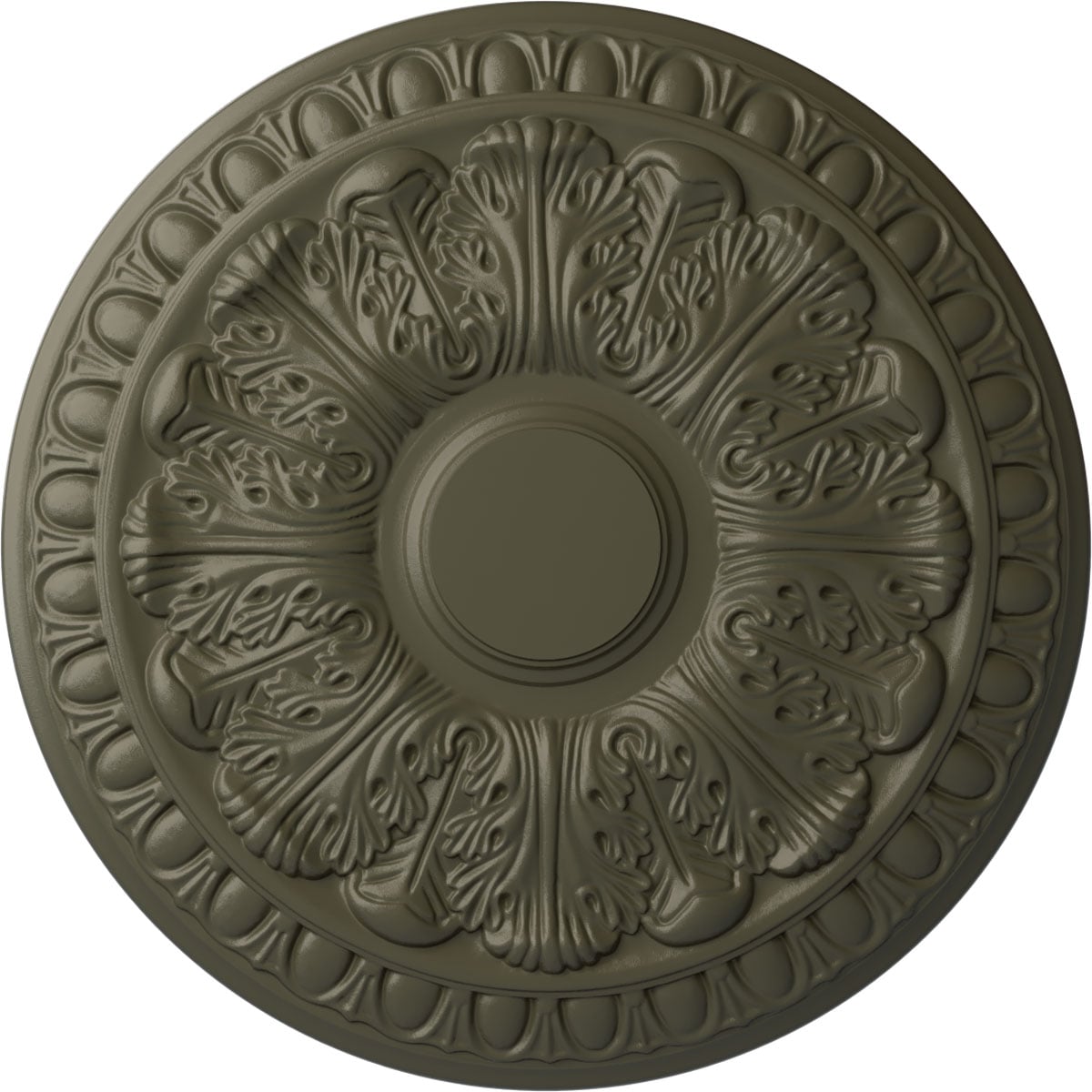 Ekena Millwork CM15CNWHF Colton 15.75-in W x 15.75-in L Painted Witch Hazel Polyurethane Whole Ceiling Medallion