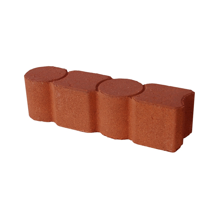 Geometric 12-in L x 3-in W x 3-in H Red Concrete Straight Edging Stone | - Lowe's GPRED