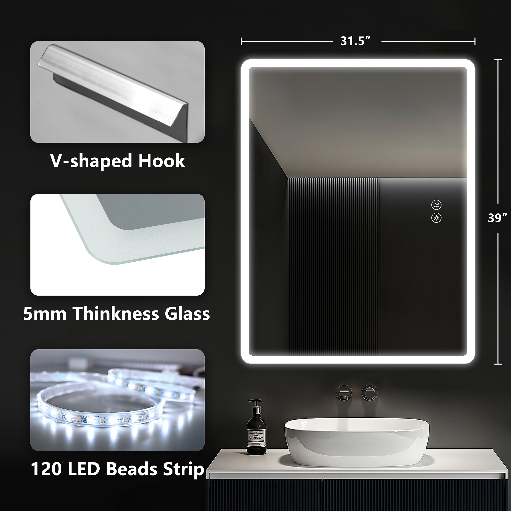 Dovelina LS-A-MR03058 Framed-Bath-Mirrors - View #8