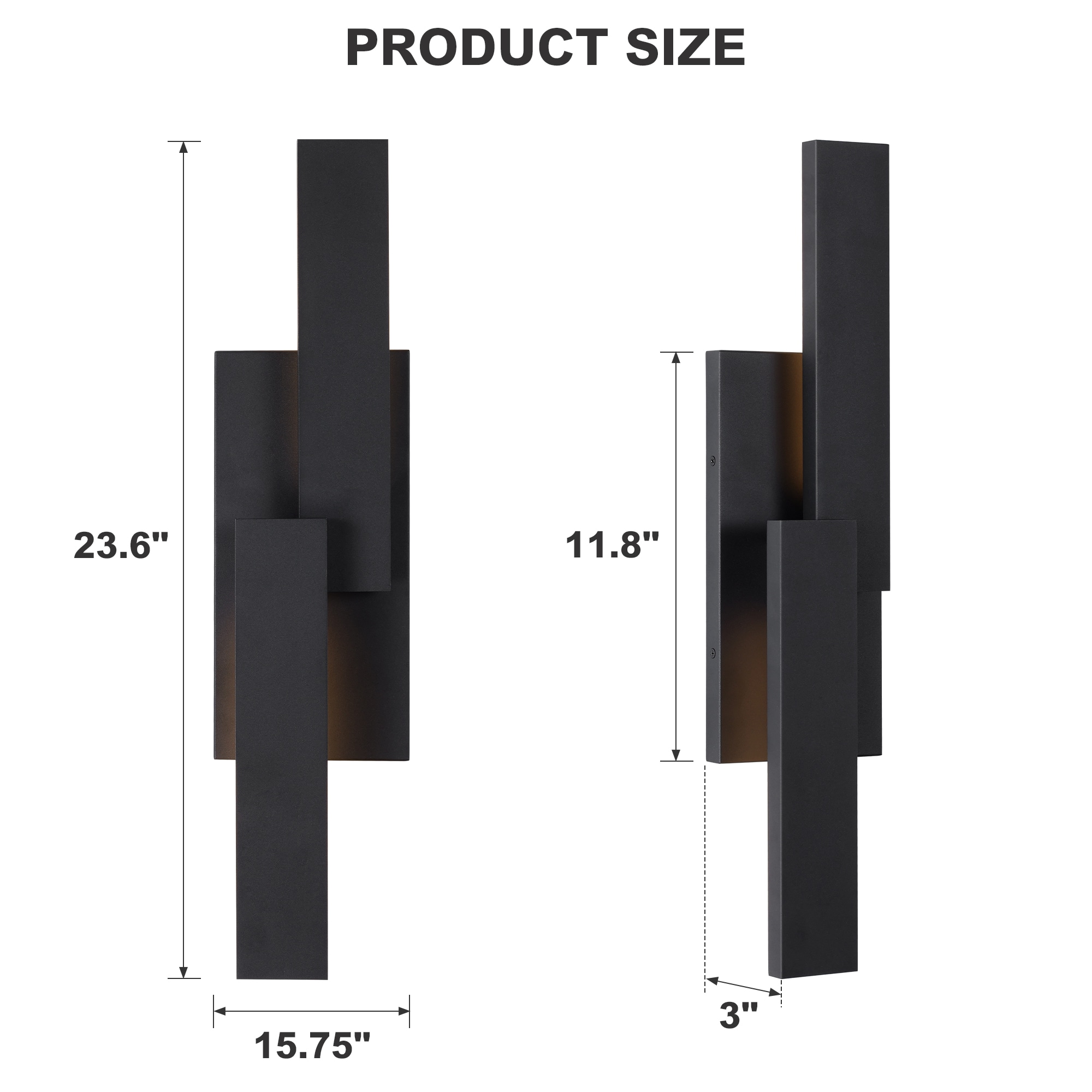 LamQee 06FTL0303ABK Outdoor-Wall-Lighting - View #7