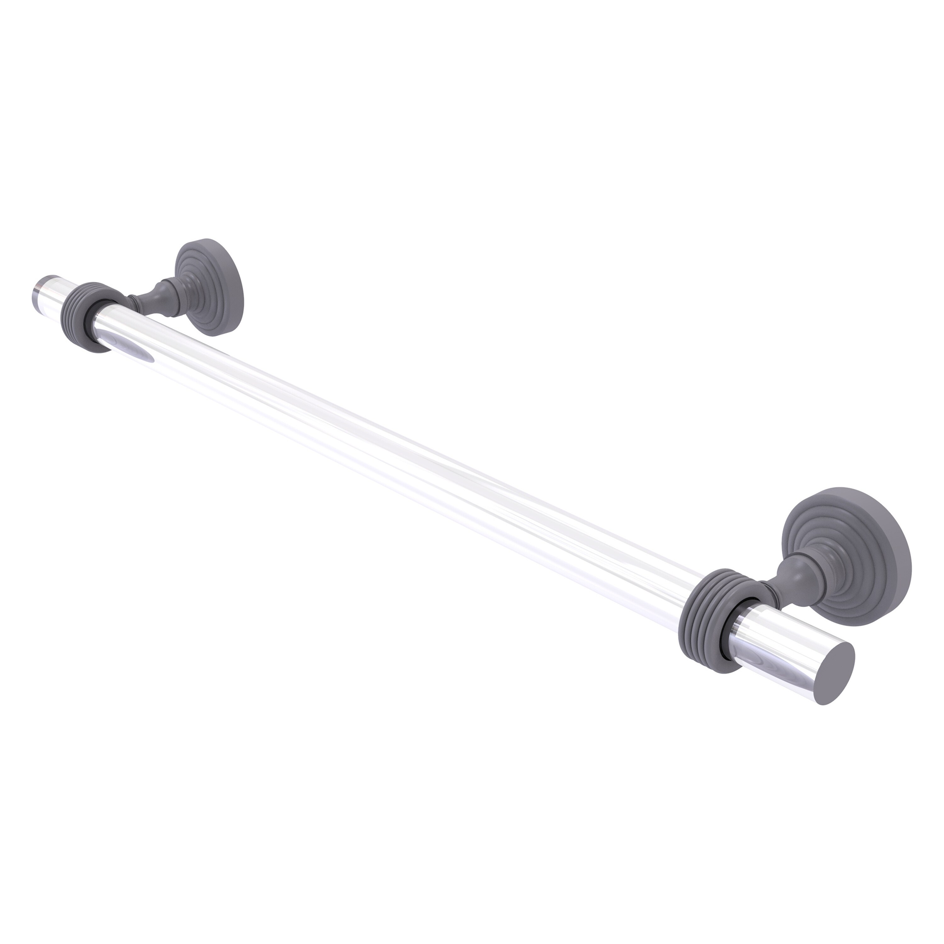 Allied Brass PG-41G-36-GYM Pacific Grove 36-in Matte Gray Wall mount Single Towel Bar