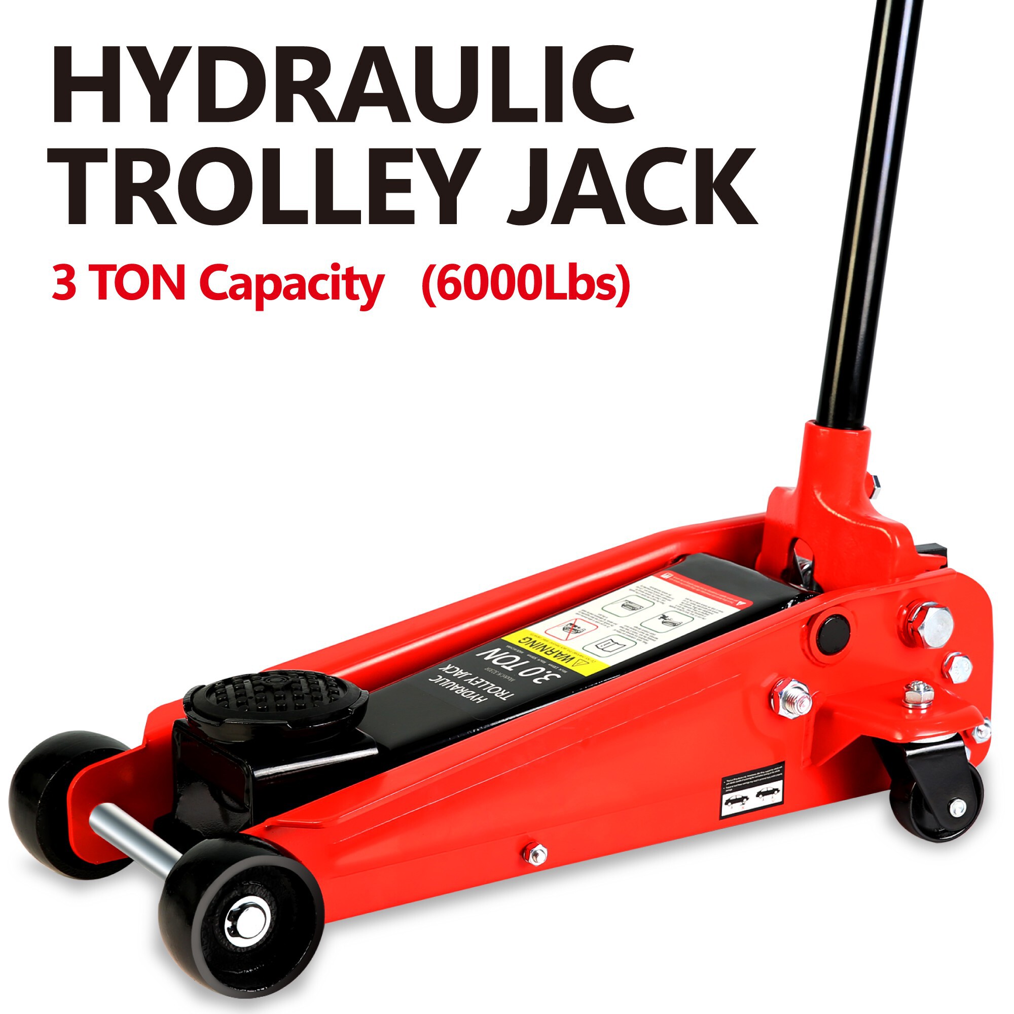 Miki Shinly YS-5447-05QI Red 3-Ton Steel Hydraulic Floor jack