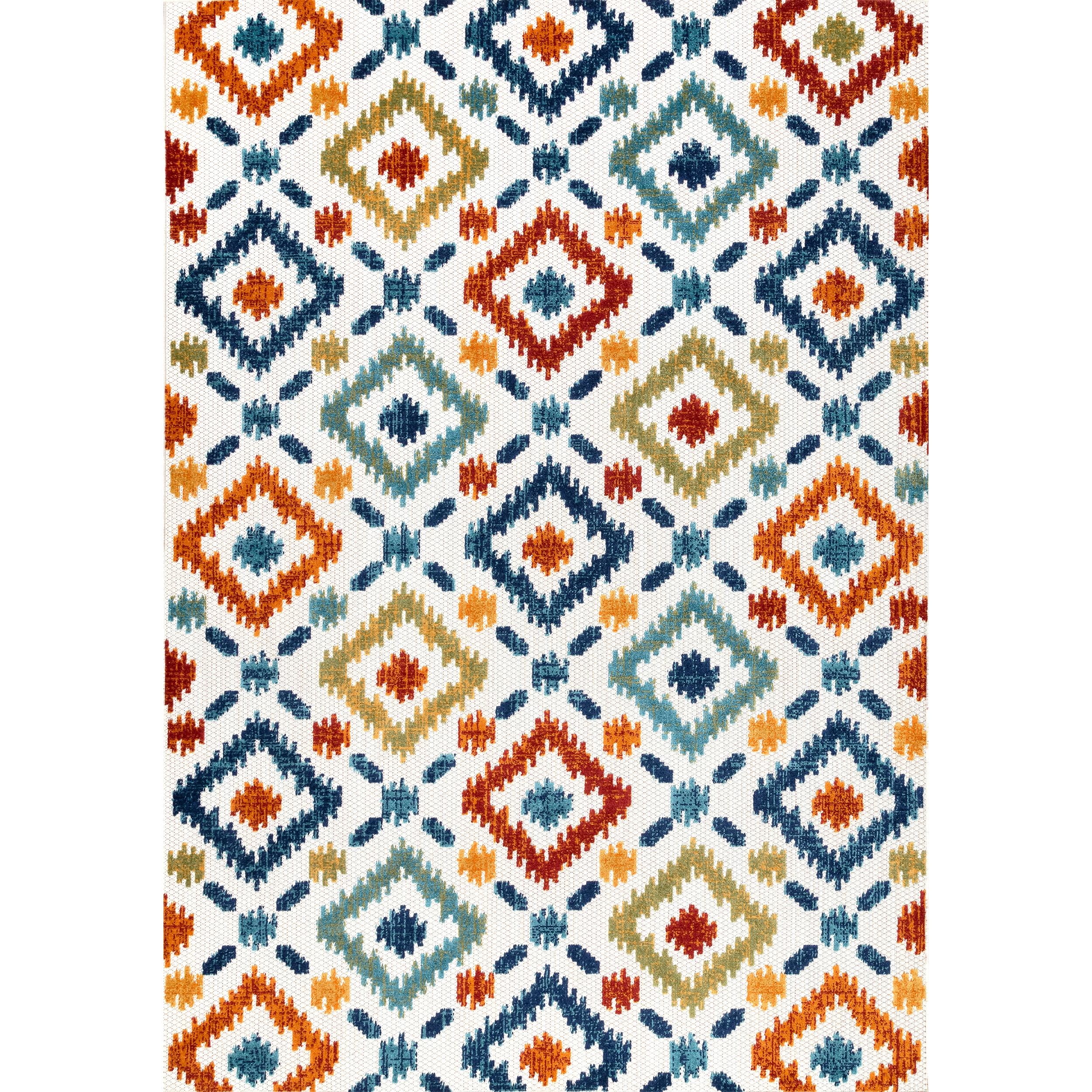 nuLOOM MLCL04A-O609 Labyrinth 6 x 9 (ft) Loomed Polypropylene Multi Oval Indoor/Outdoor Trellis Area rug