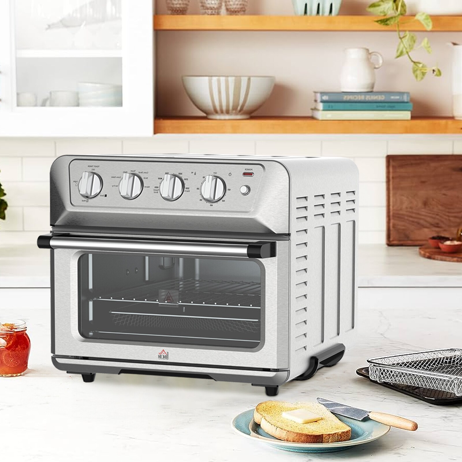 Maocao Hoom 4-Slice Silver Toaster Oven with Rotisserie and Automatic Shut-Off (1800-Watt) BHIMMFV Sansujyuku sansujyuku.com