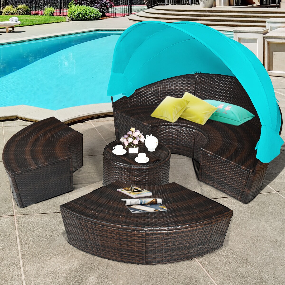 Costway HW66656TU+ Patio-Sofas-Daybeds - View #5