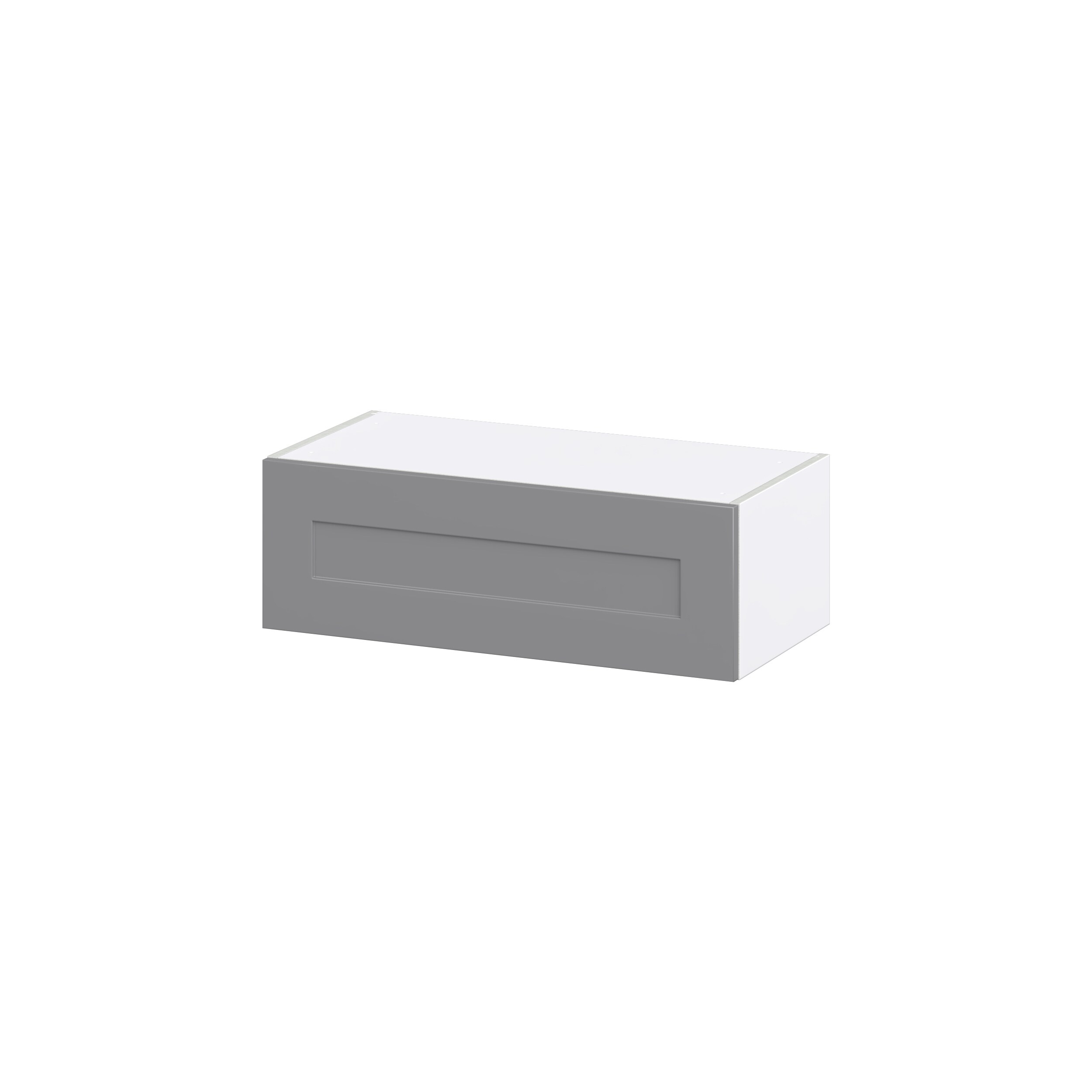 Hugo&Borg Beaumont 30-in W x 10-in H x 14-in D Slate Gray Wall Fully Assembled Cabinet (Recessed Panel Shaker Door Style)