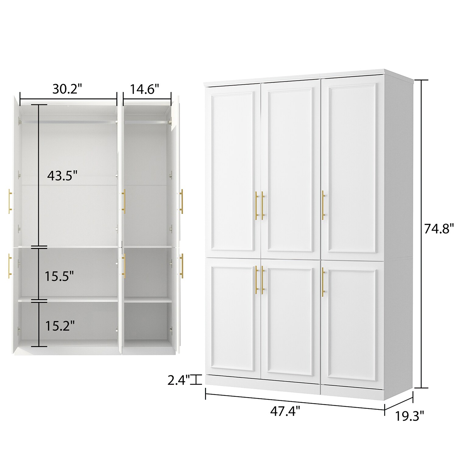 FUFU&GAGA White Armoire in the Armoires department at Lowes.com