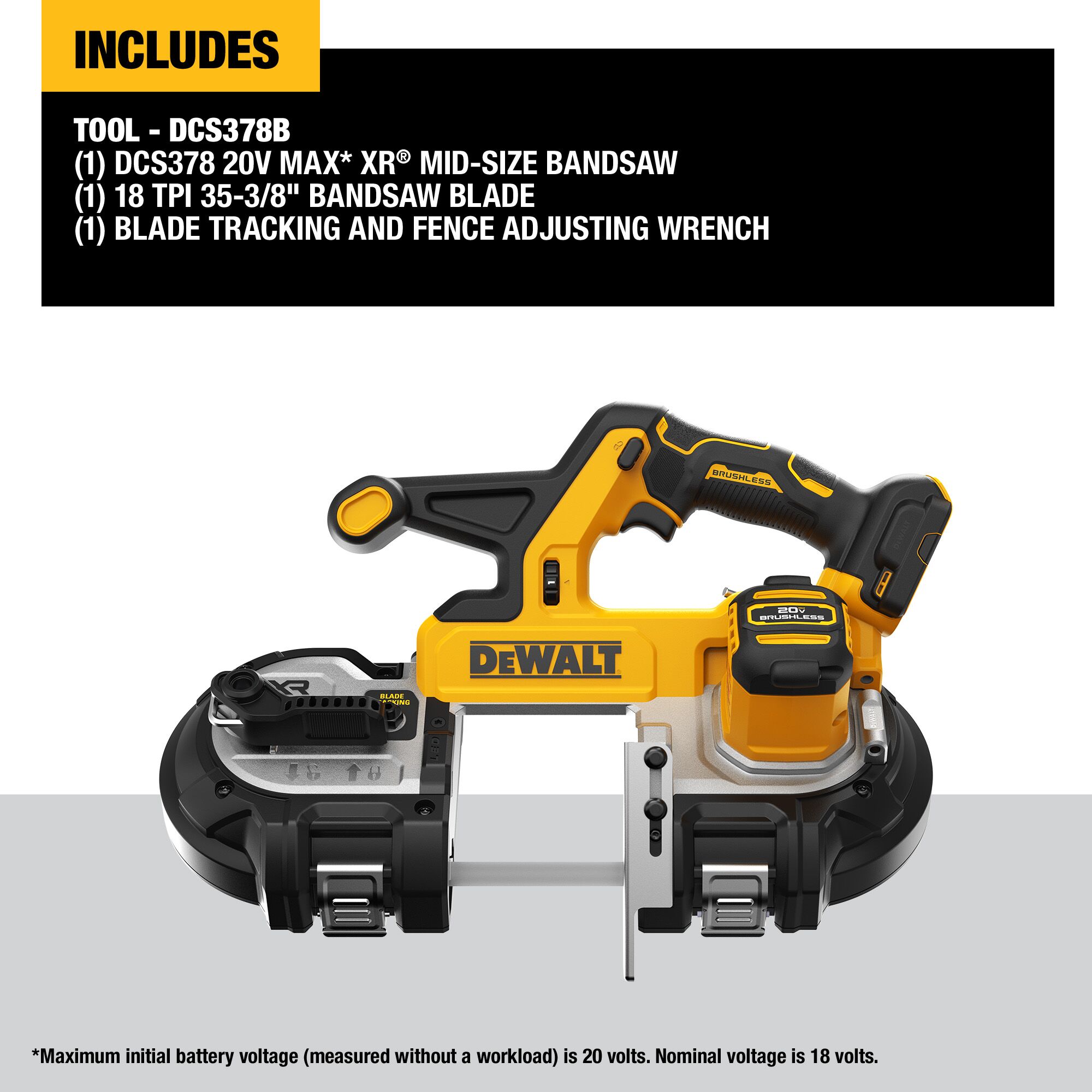 DEWALT 20-Volt 3.375-in Portable Band Saw (Bare Tool) DCS378B Sansujyuku sansujyuku.com