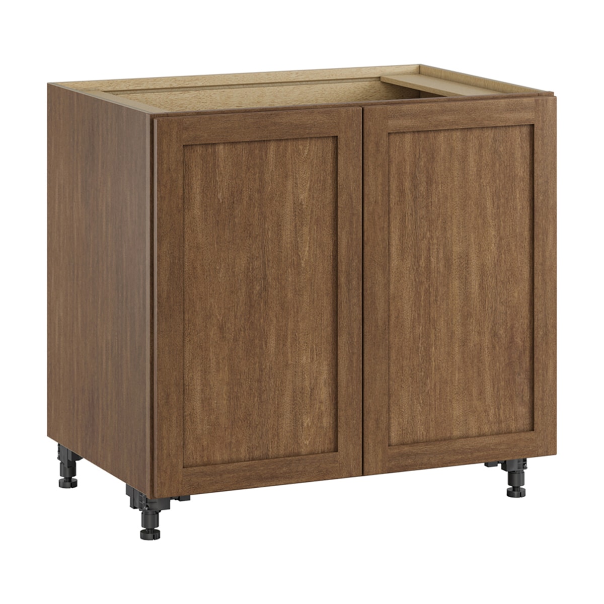 Whalen CLICK-IT LWSCLICK-08LW Sherwood Hills 36-in W x 34.5-in H x 24-in D Walnut Birch Base Ready to assemble Plywood Cabinet (Raised Panel Shaker)