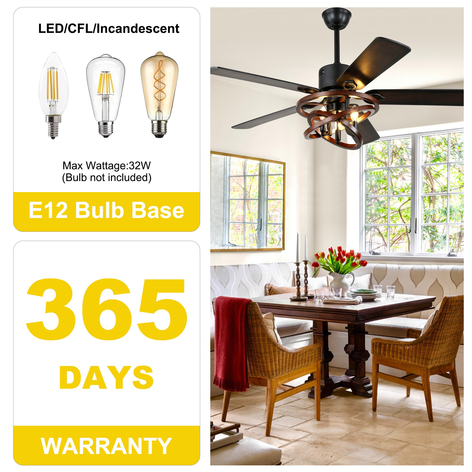 Oaks Decor DC5219OKEL Ceiling-Fans - View #5