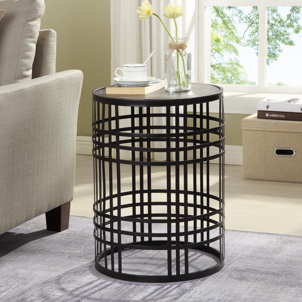 carlin glass top end table