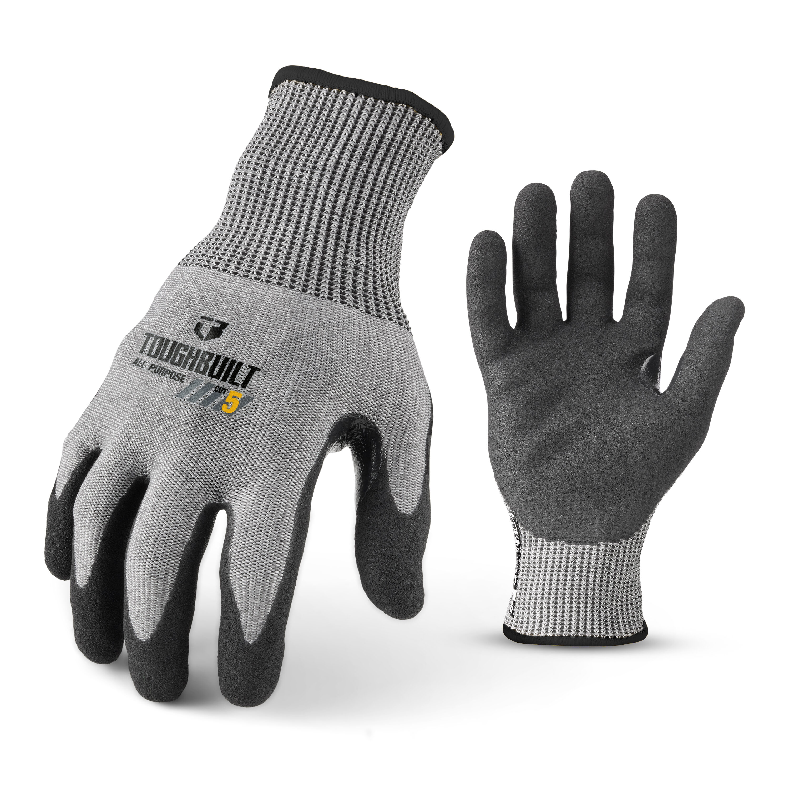 TOUGHBUILT Large Gray Nitrile Dipped Hppe Construction Gloves, (1-Pair) in  the Work Gloves department at