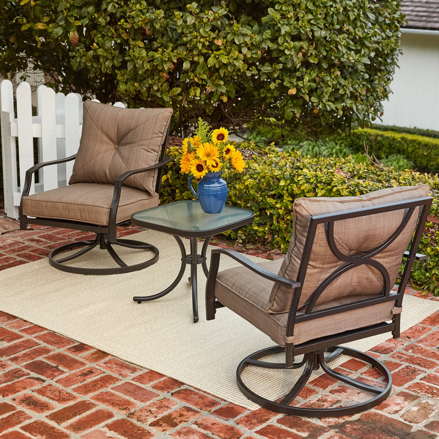 Hanover PALM4PCSWFP-TAN Patio-Conversation-Sets - View #12