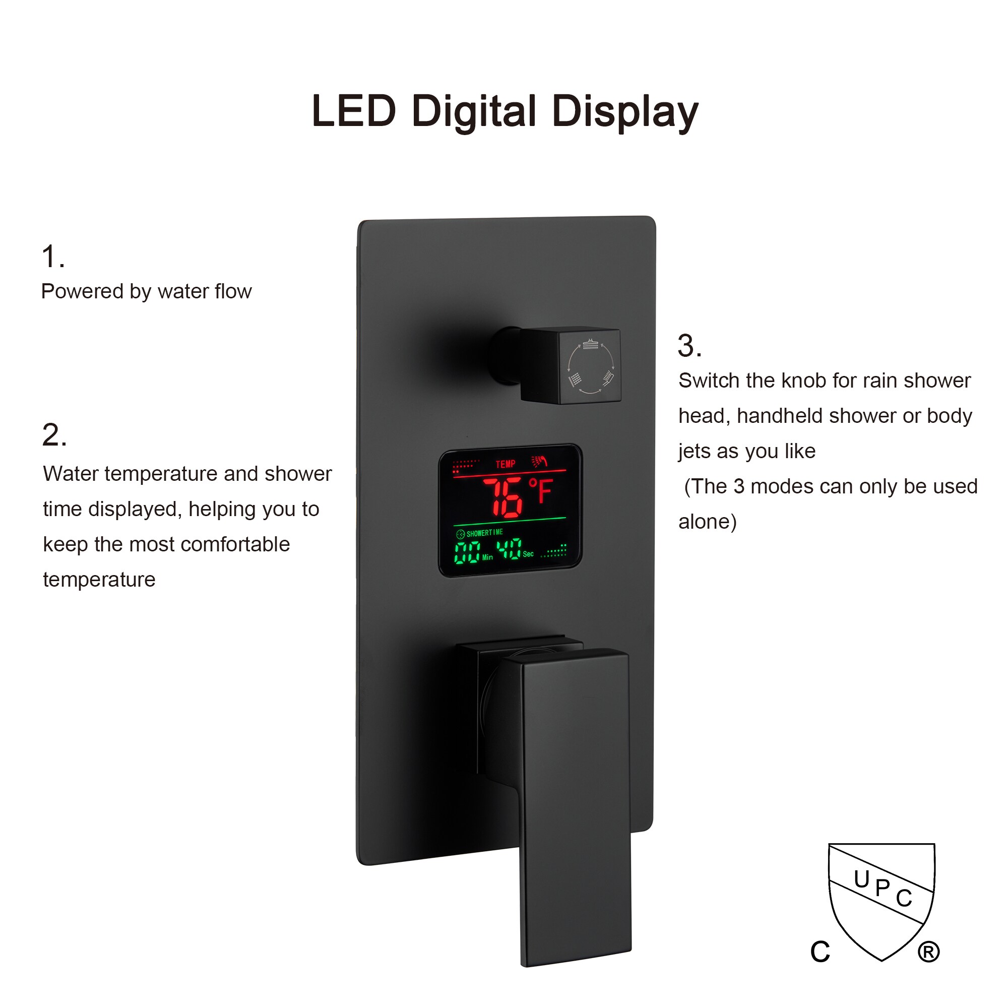 Clihome DG-SS806ORB16 Showerhead-Bar-Panels - View #3