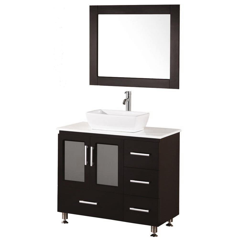 Design Element Stanton 36-in Espresso Single Sink Bathroom Vanity With 