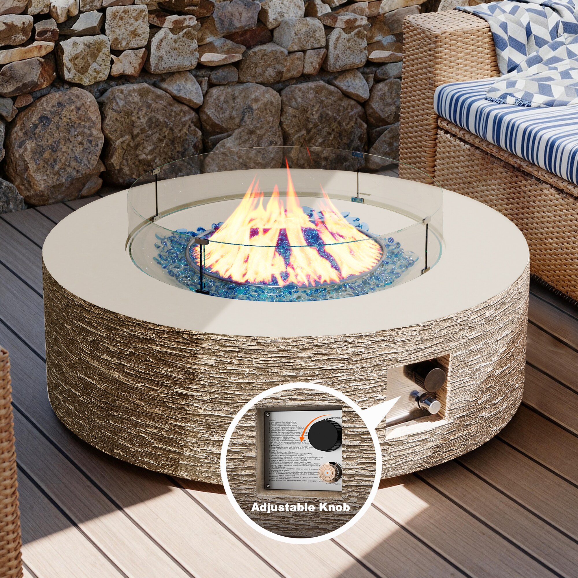 UPHA US1MGO250621 Outdoor-Gas-Firepits - View #4