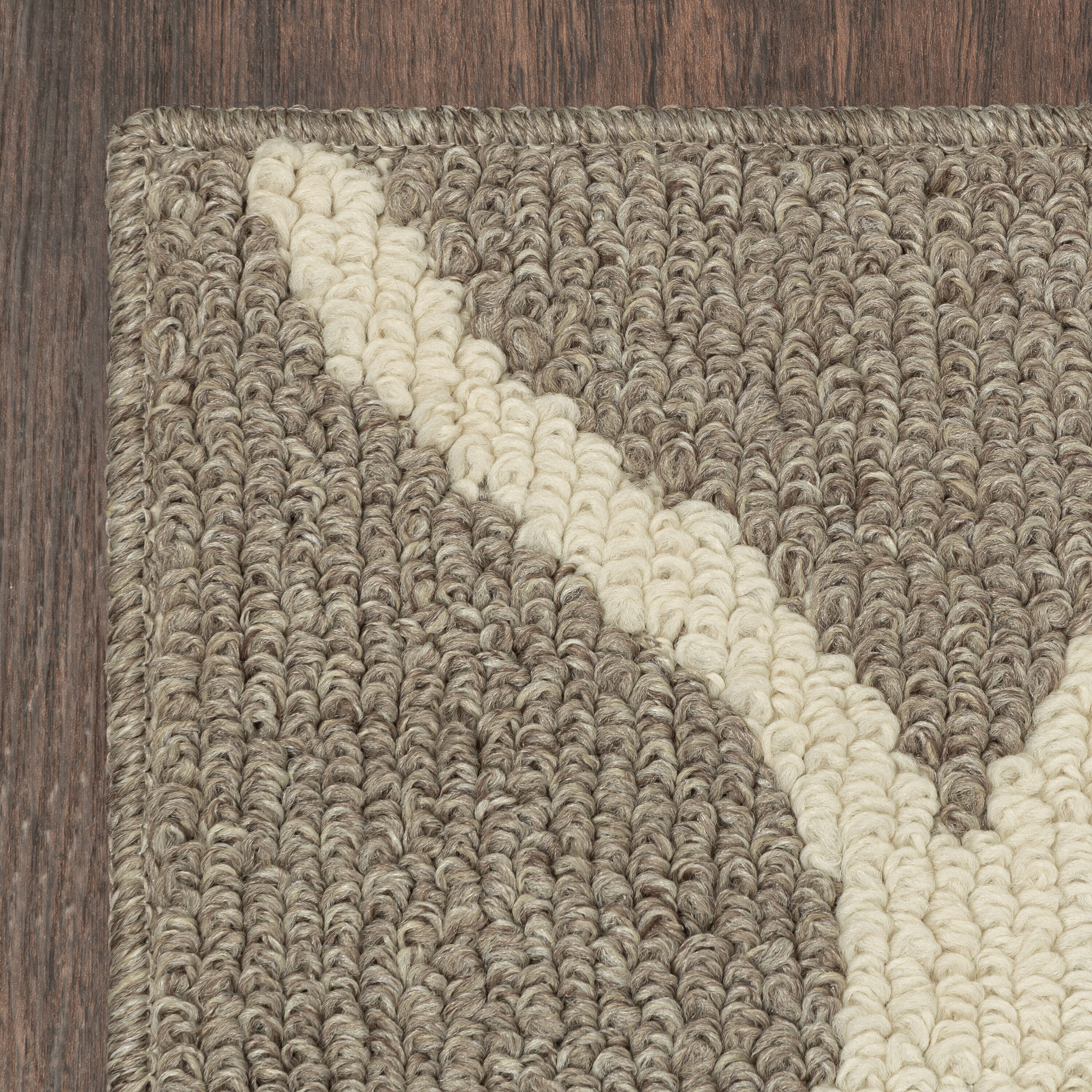 Brown Tufted Non-Slip Rectangular Washable Rug