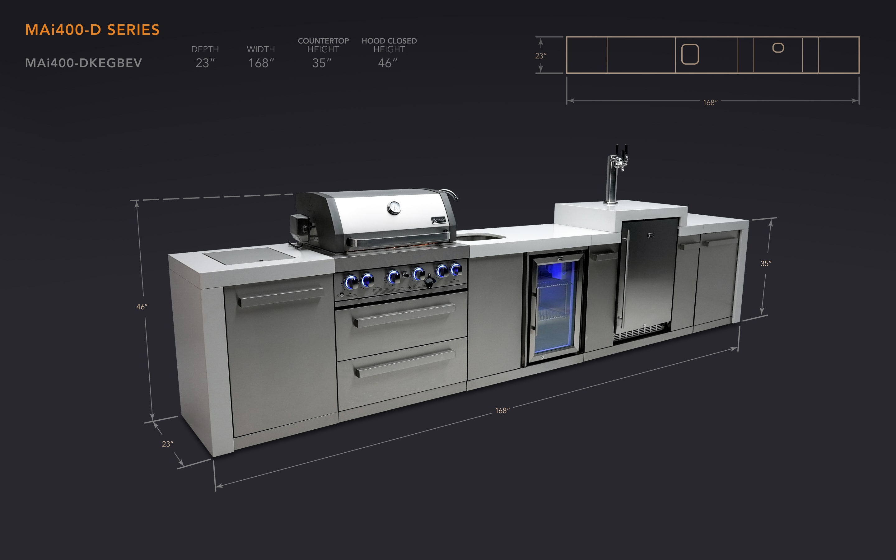 Mont Alpi MAI400-DKEGBEV Modular-Outdoor-Kitchens - View #2