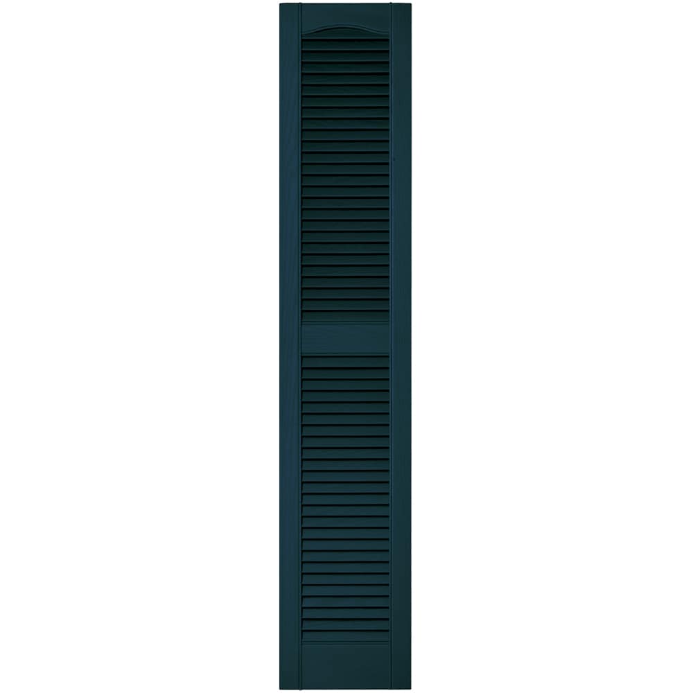 Vantage V1711260166 12-in W x 59.875-in H Indigo Blue Louvered Exterior Shutters ( 1 -Pack )