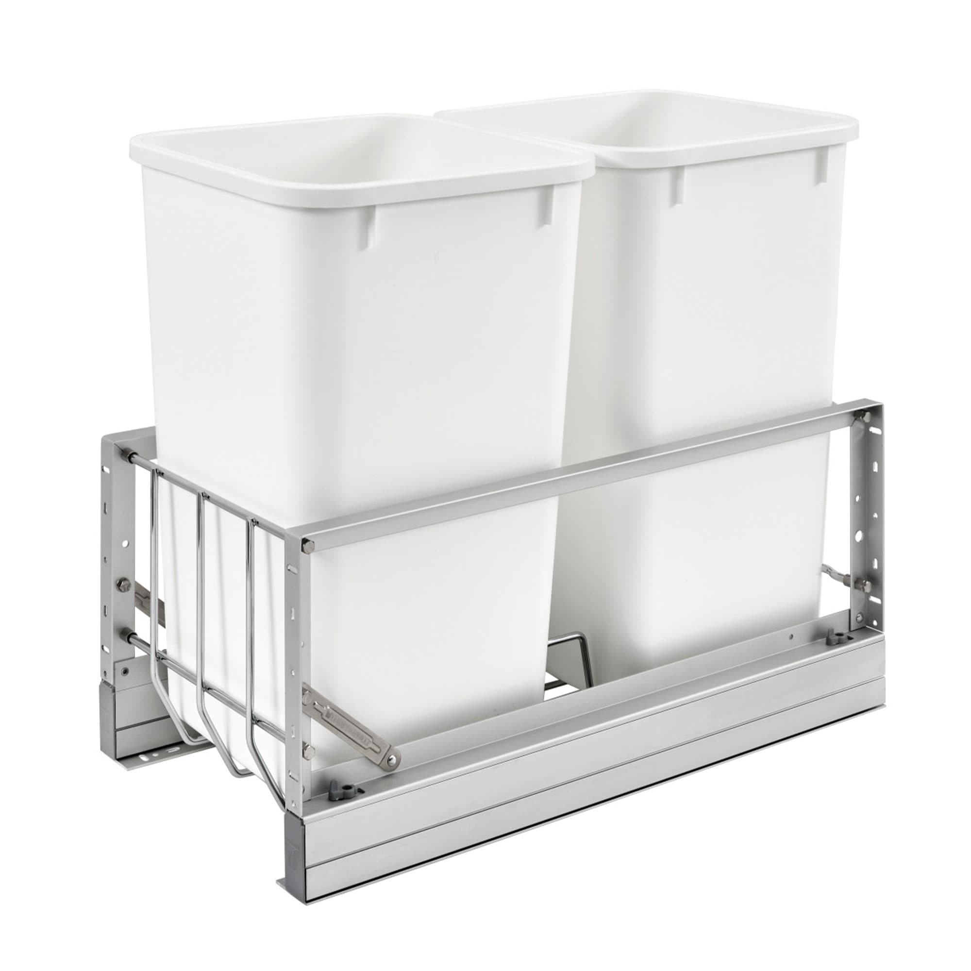 Rev-A-Shelf 163334 12-in x 22-in x 19-in 27-Quart Soft Close 2 Pull-out trash can