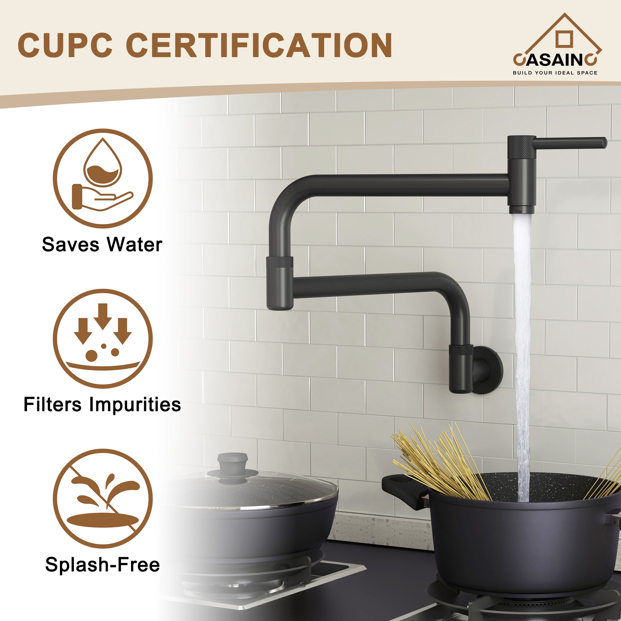 CASAINC CA-C3467-MB Kitchen-Faucets - View #4