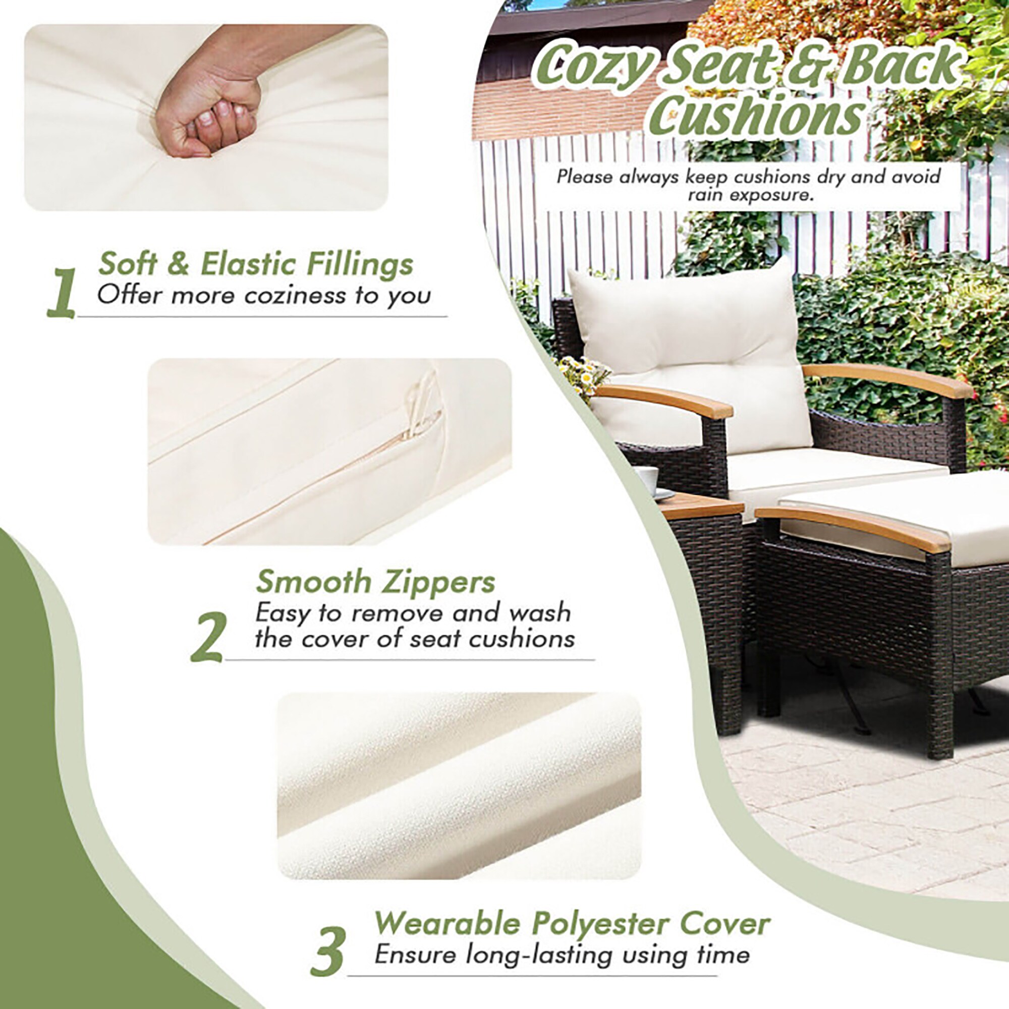 CASAINC CEW-HZ005-BR Patio-Conversation-Sets - View #5