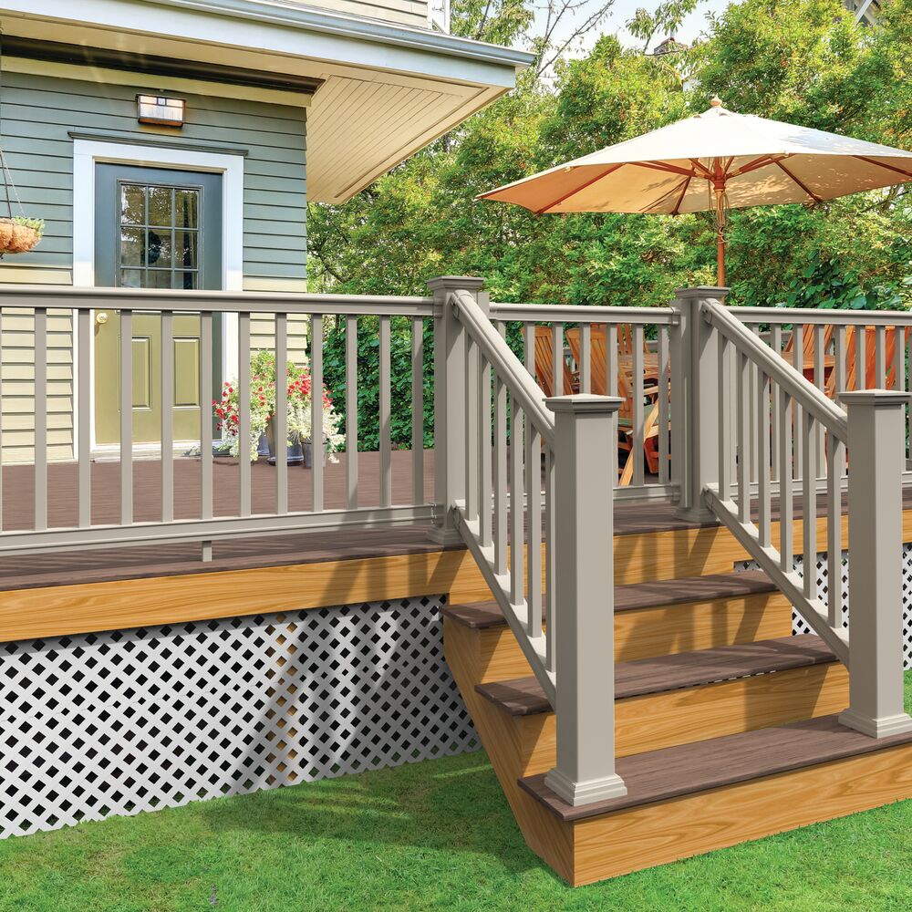 Freedom Bella Premier Series 6-ft x 3-in x 3-ft Clay Vinyl Deck Rail ...