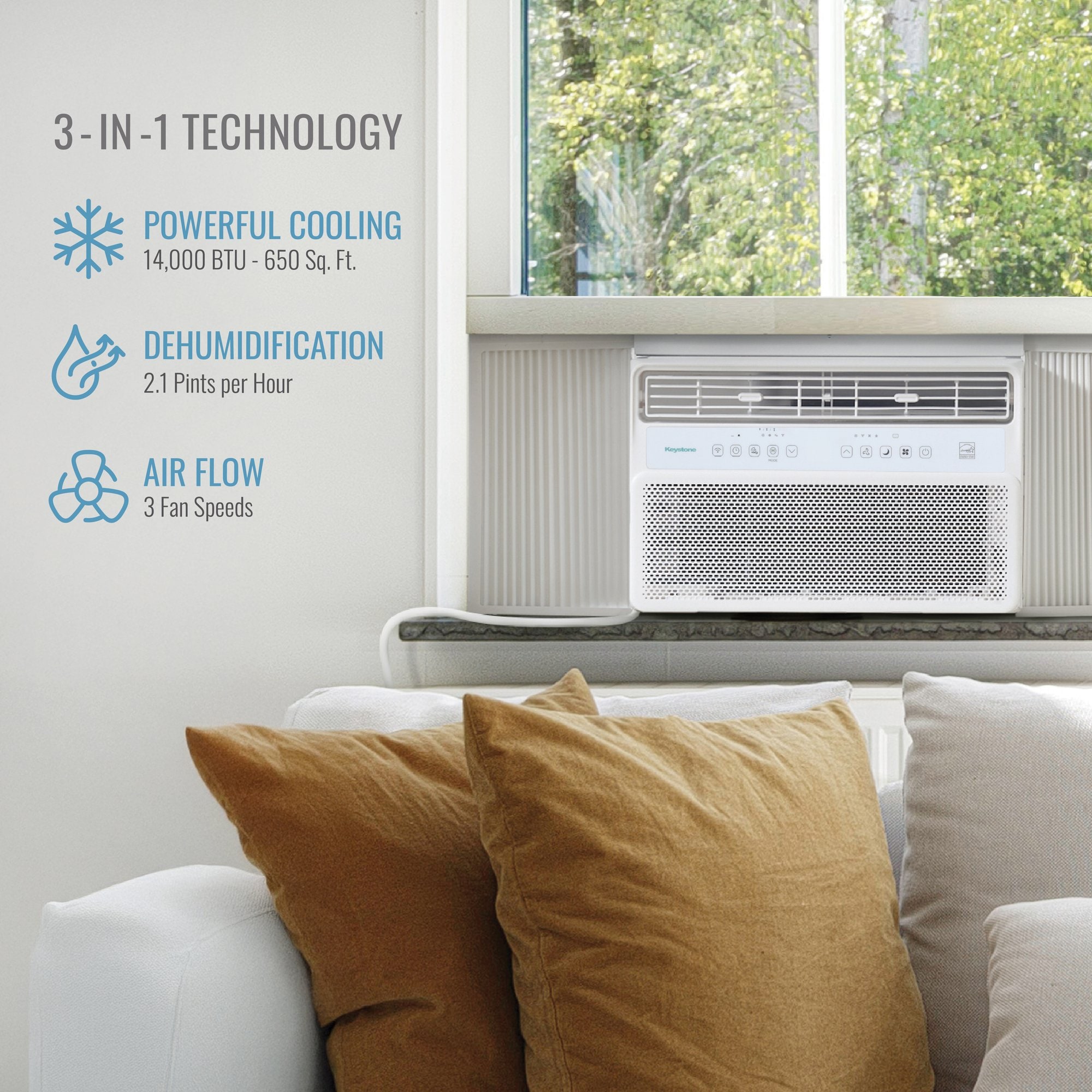 Keystone KSTAW141WA Window-Air-Conditioners - View #4