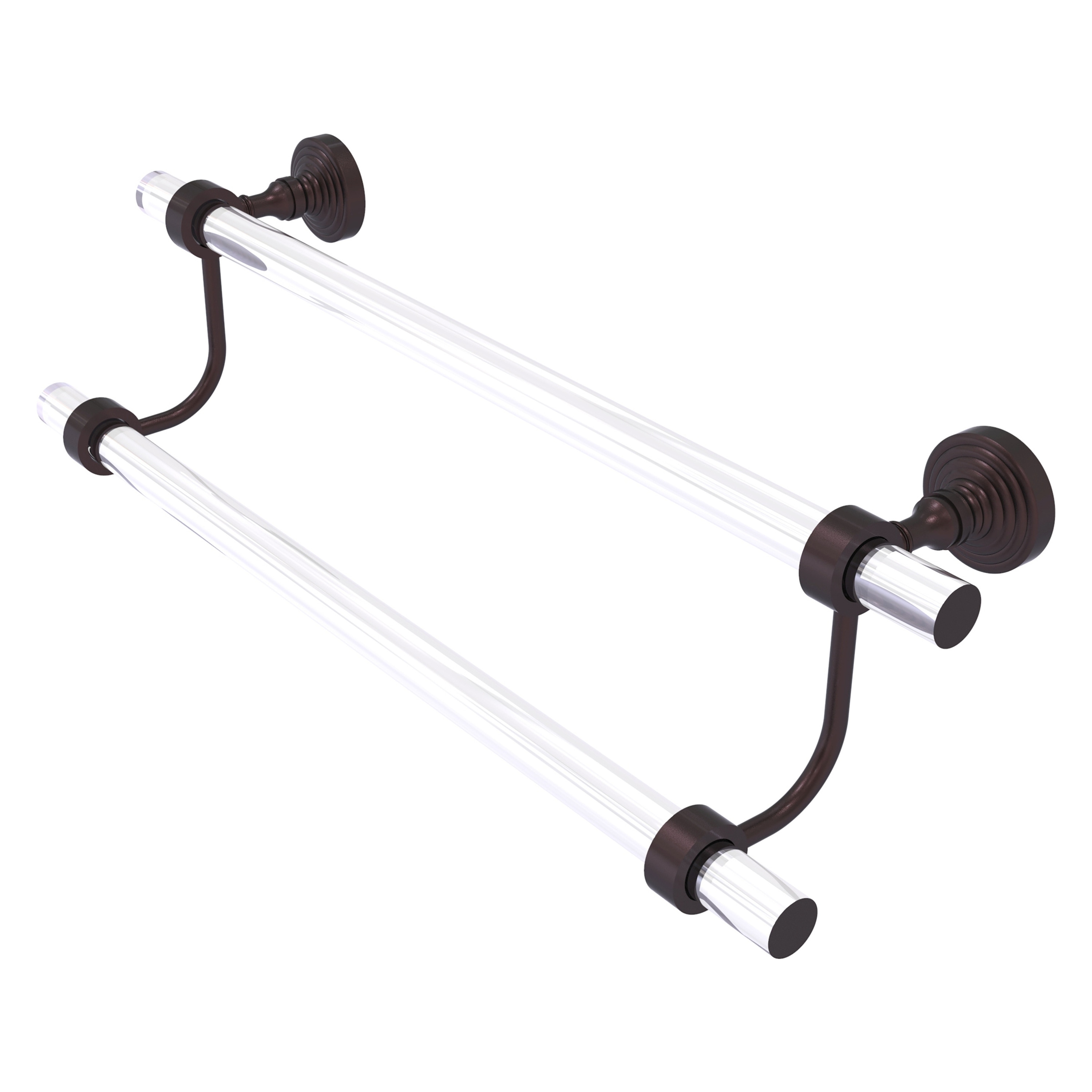 Allied Brass PG-72-30-ABZ Pacific Grove 30-in double Antique Bronze Wall mount Double Towel Bar