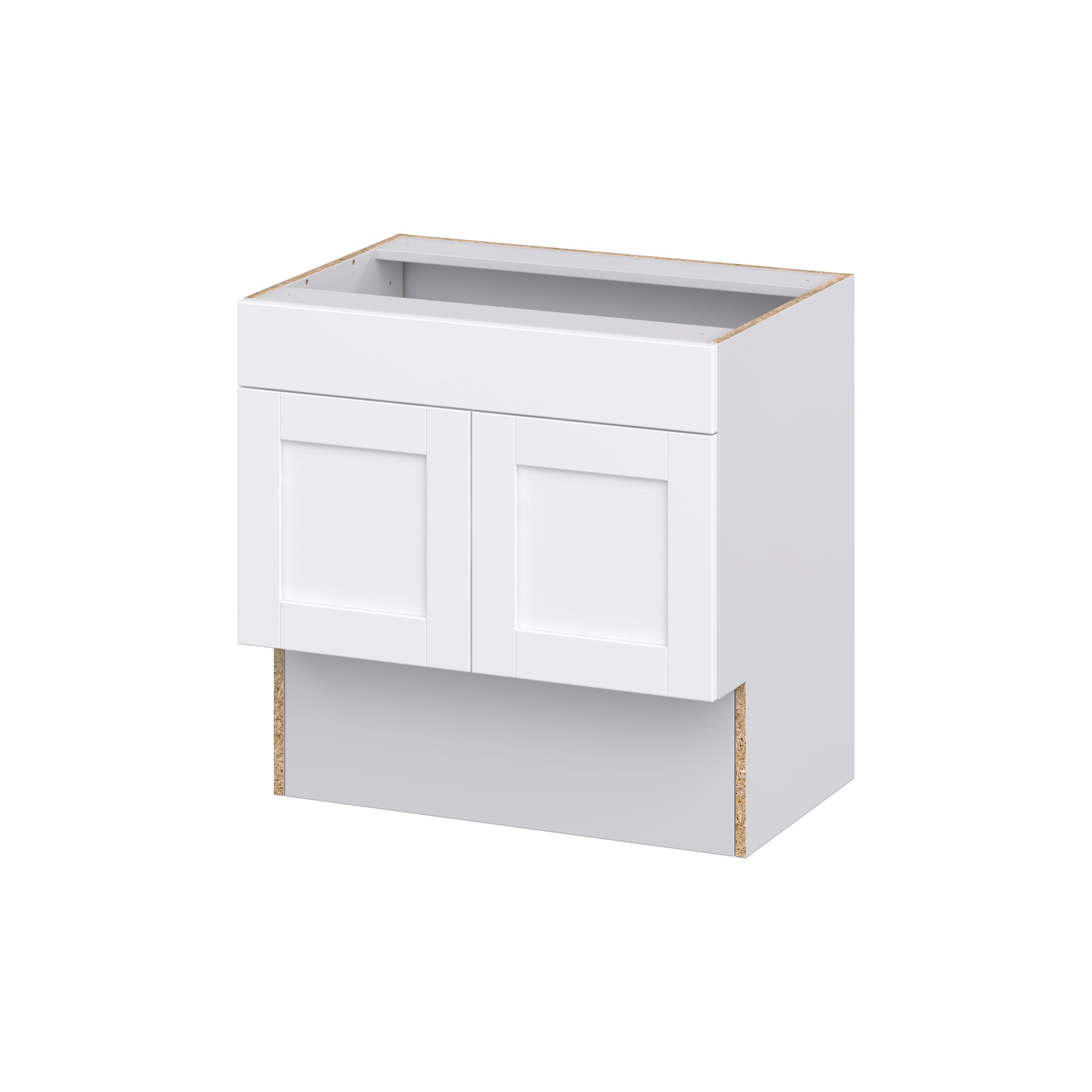 Hugo&Borg DSVS30FFRFADA-RM Rosemont 30-in W x 30-in H x 21-in D Glacier White Base Fully assembled Cabinet (Recessed Panel Shaker)