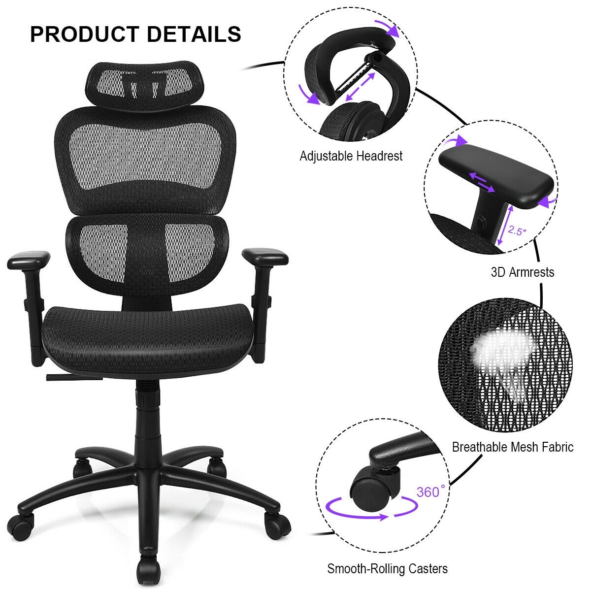 CASAINC WF-HYSN-63657 Office-Chairs - View #5