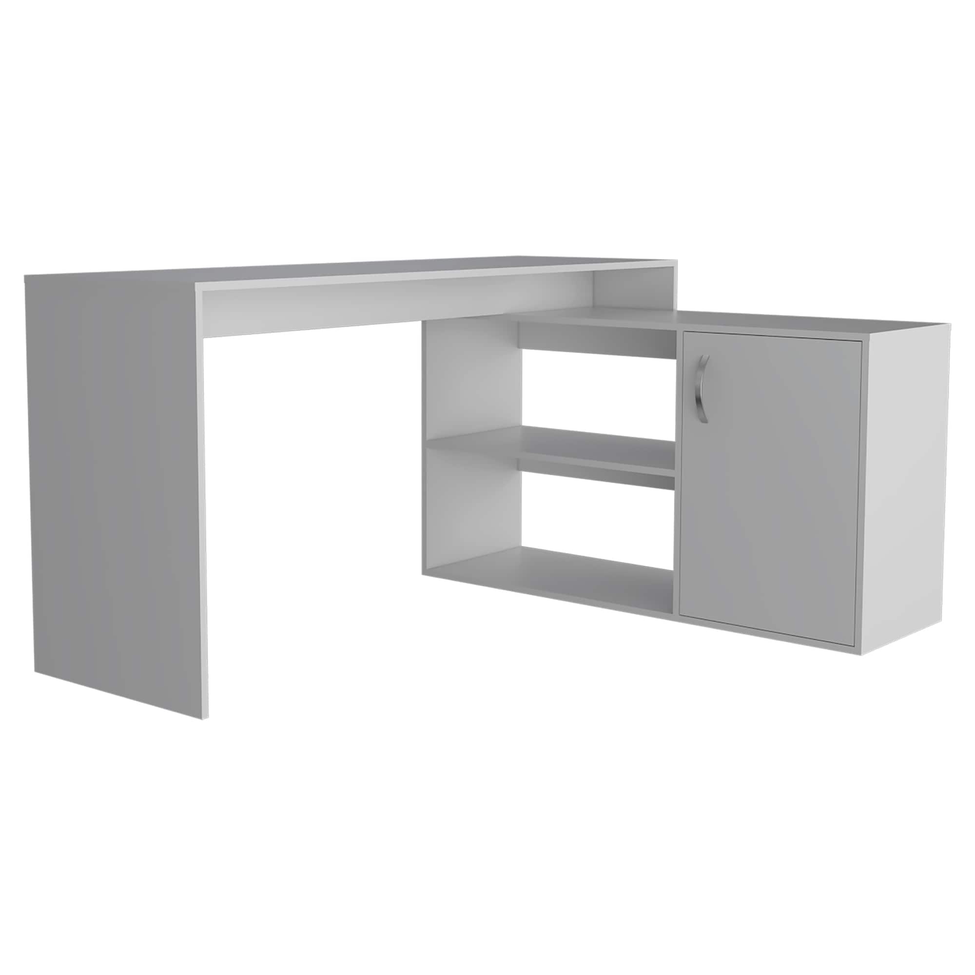 GZMR ORRC-9564-LC Modern L-Shaped Computer Desk 45.9-in White Modern/Contemporary L-shaped desk