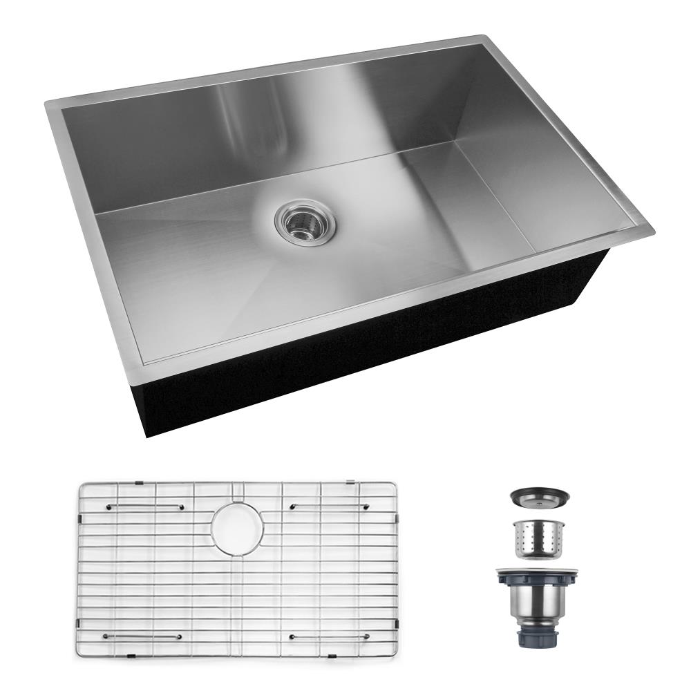 CASAINC Undermount 33-in x 19-in Stainless Steel Single Bowl