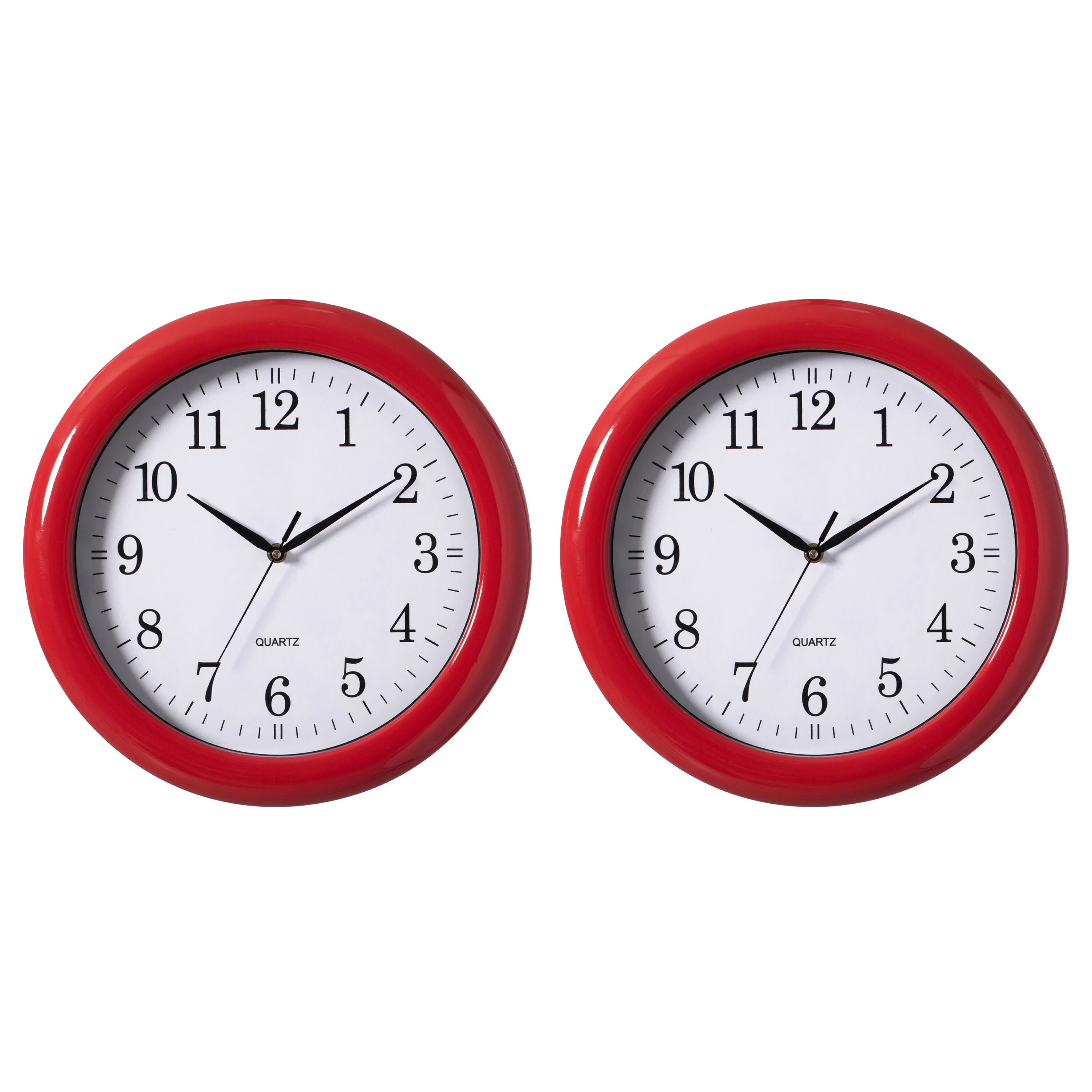 Clockswise QI004510.RD.2 Analog Round Wall Modern