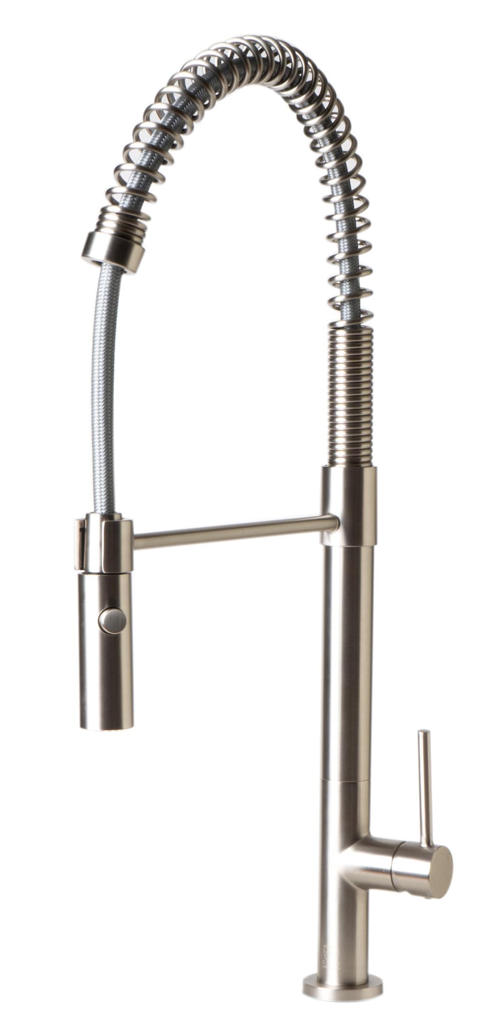 Brushed Nickel Commercial Spring Kitchen Faucet with Pull-out Spray