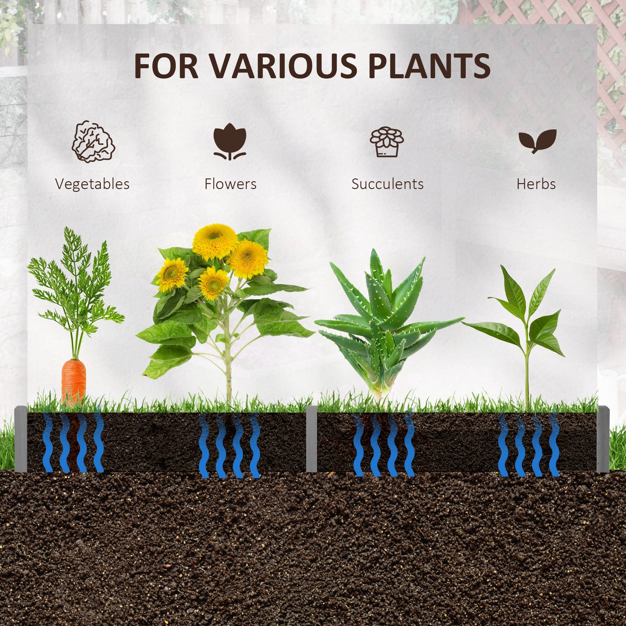 Outsunny 845-676V00GY Raised-Garden-Beds - View #8
