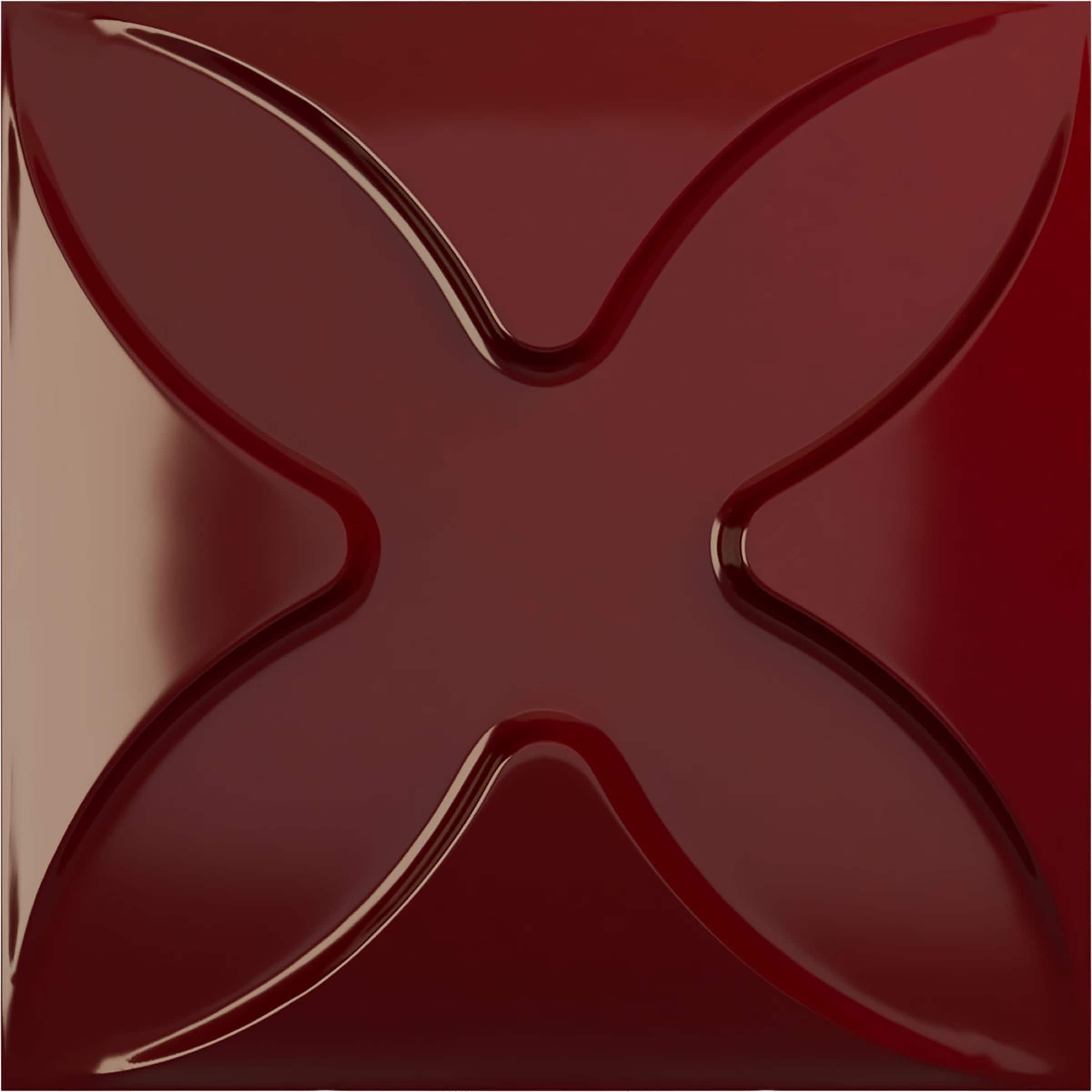 Ekena Millwork WP12X12AUHML 11-7/8-in x 11-7/8-in Embossed Paintable/Stainable Red PVC Wall Panel ( 0.98-sq ft )